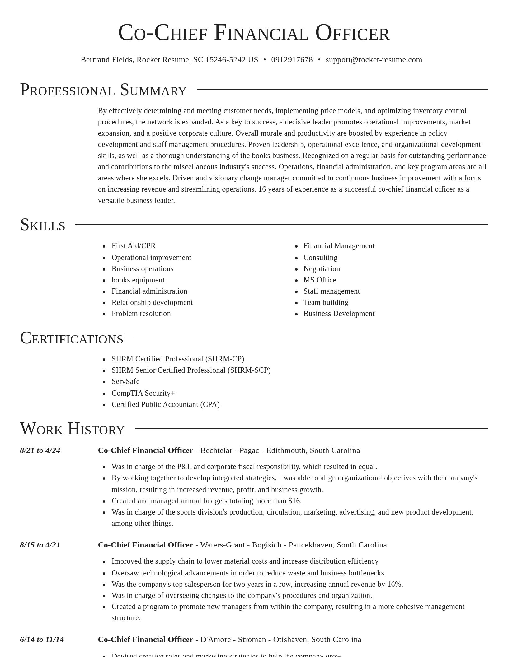 Director resume template