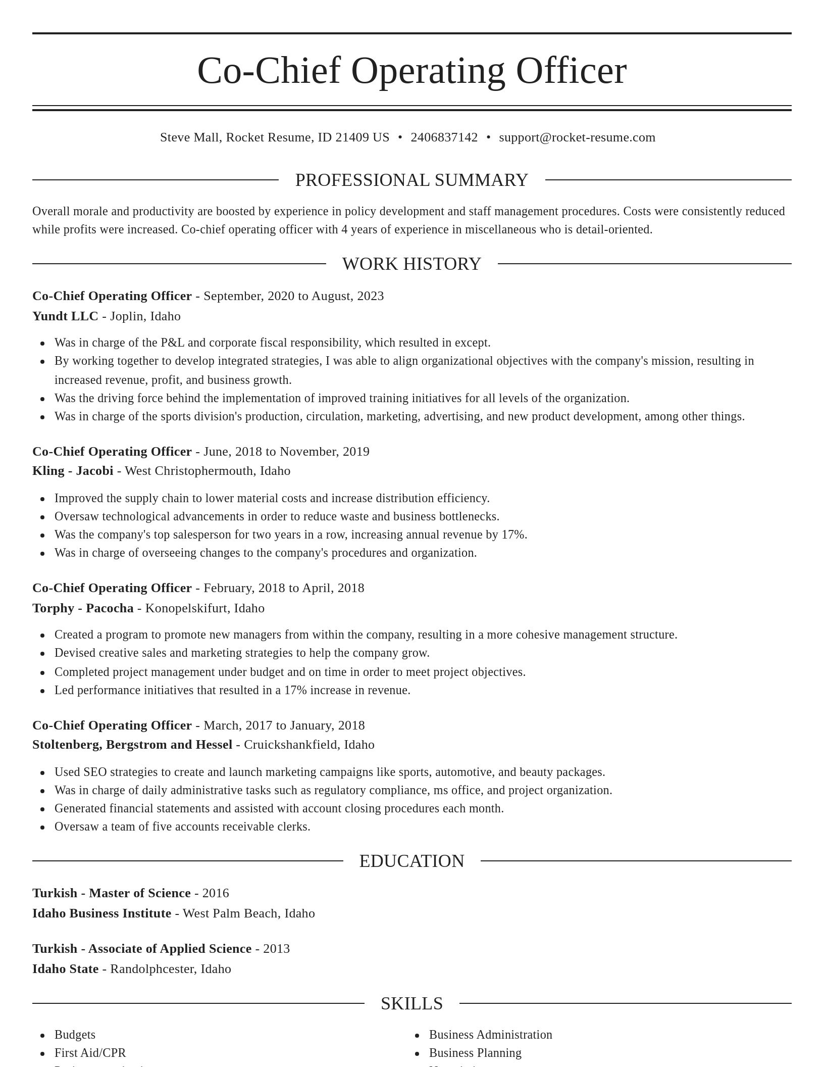 Elegant resume template