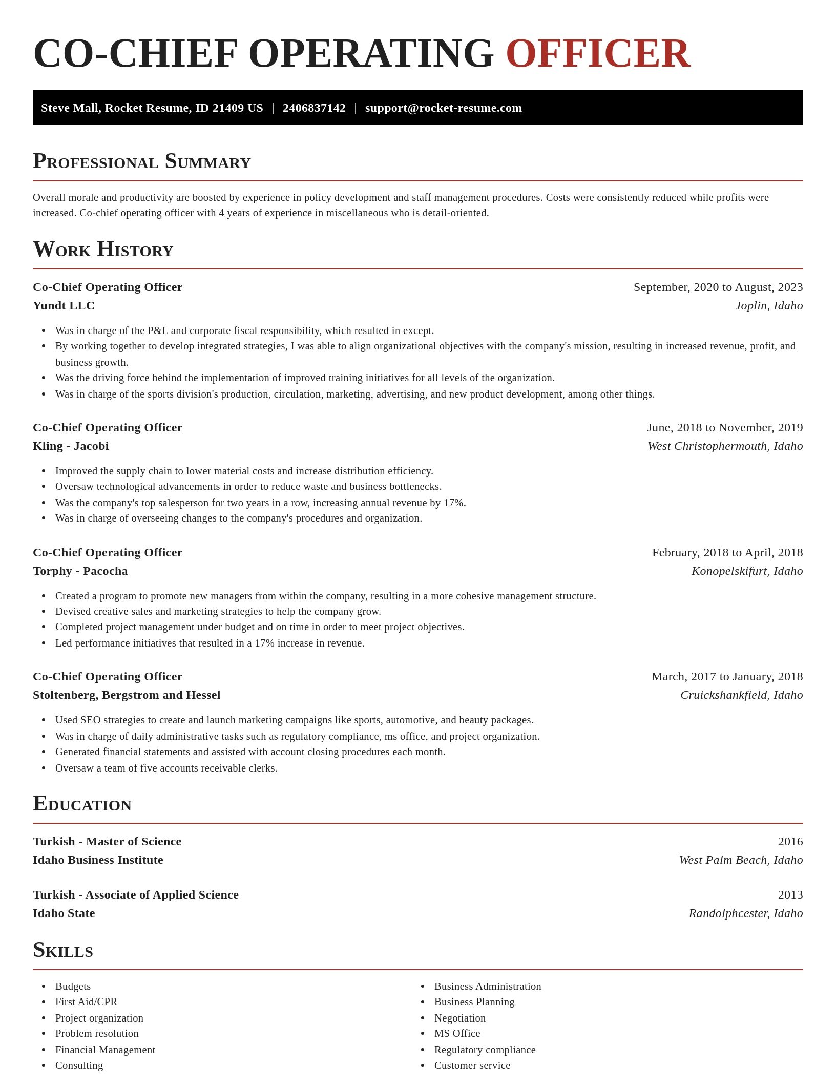 Exquisite resume template