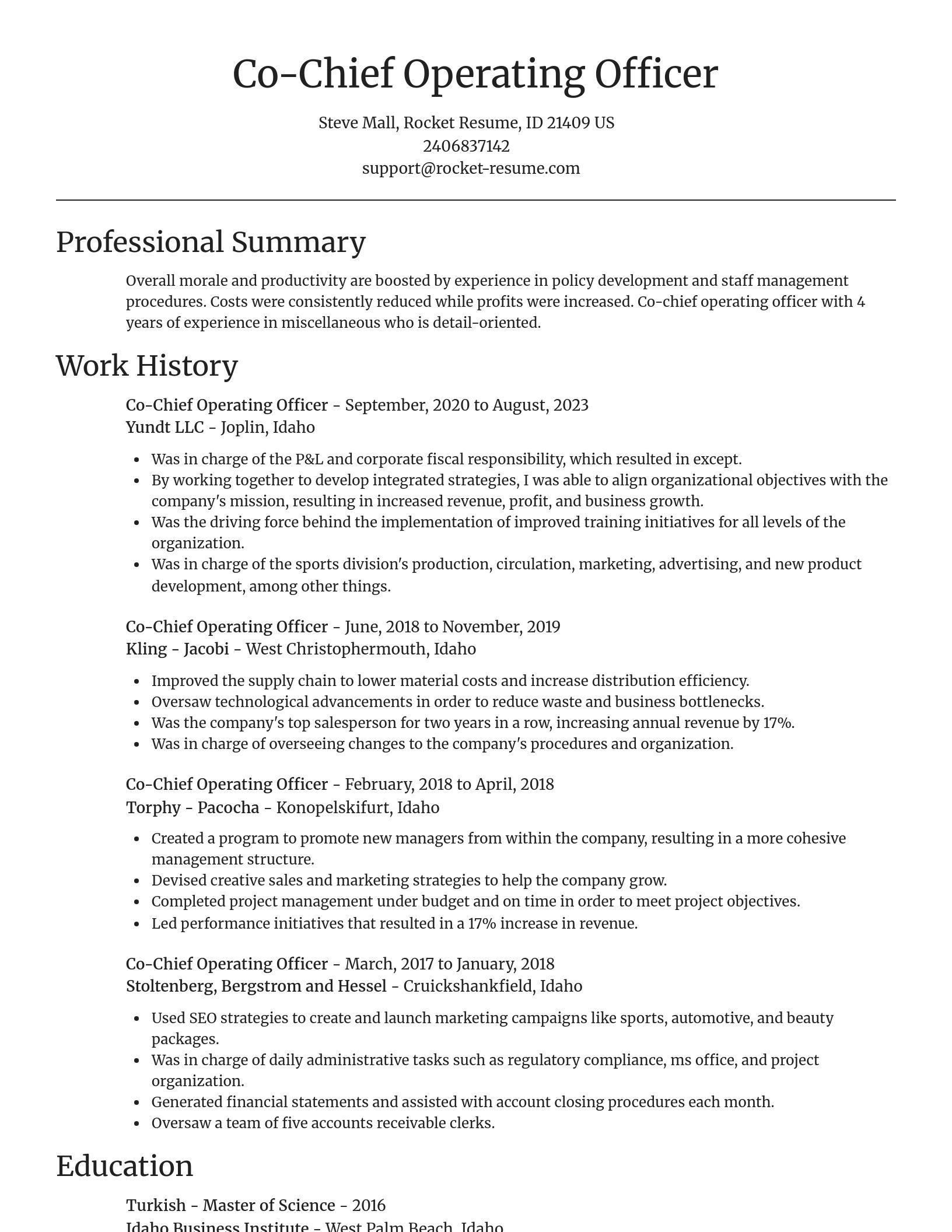 Focal Point resume template
