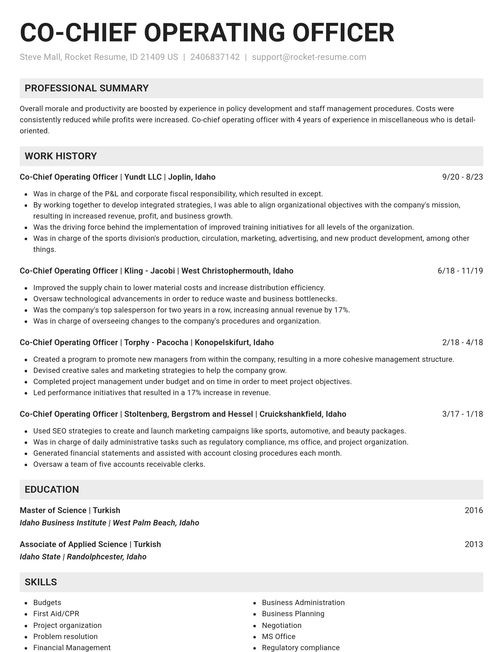 Genius resume template