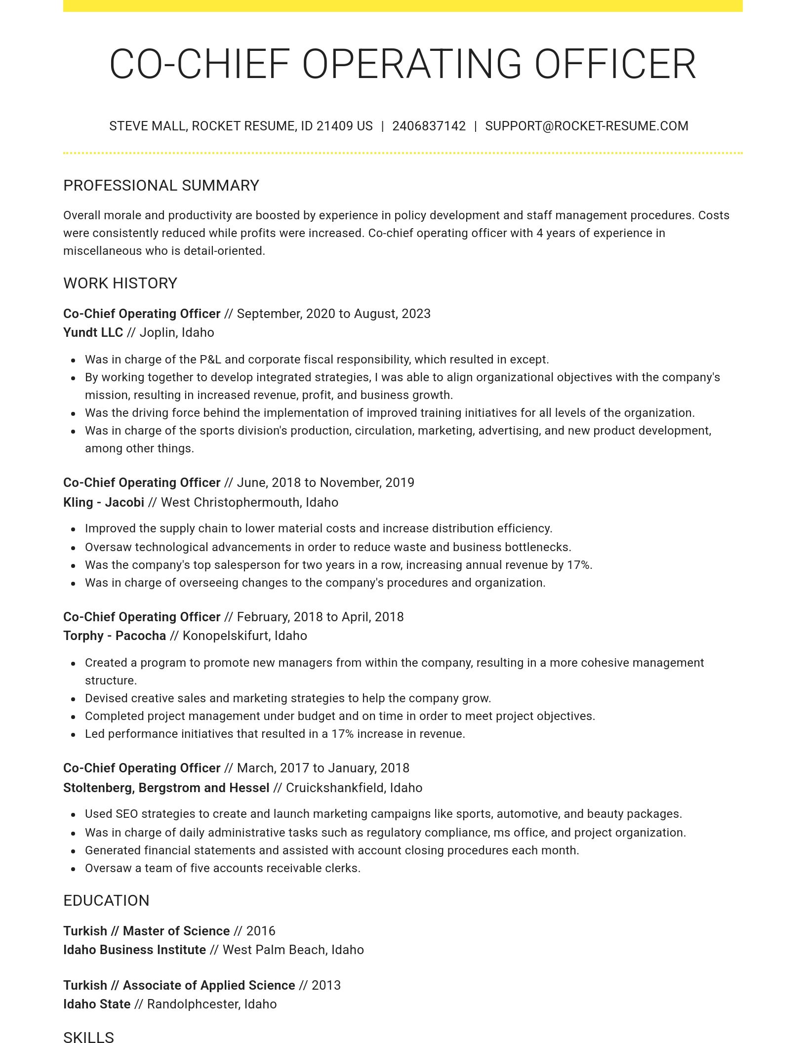 Grand resume template