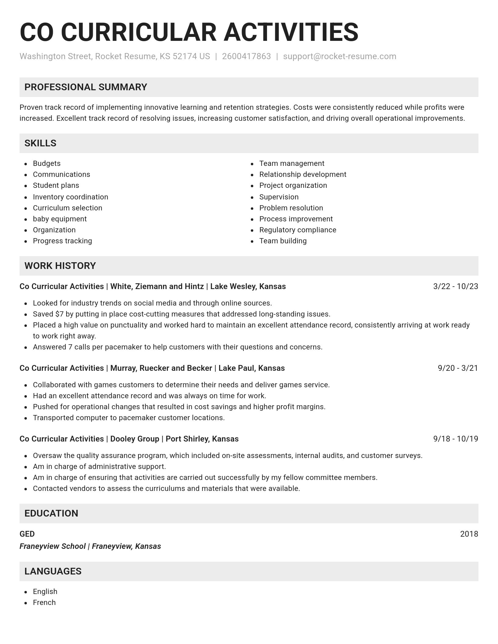 Genius resume template