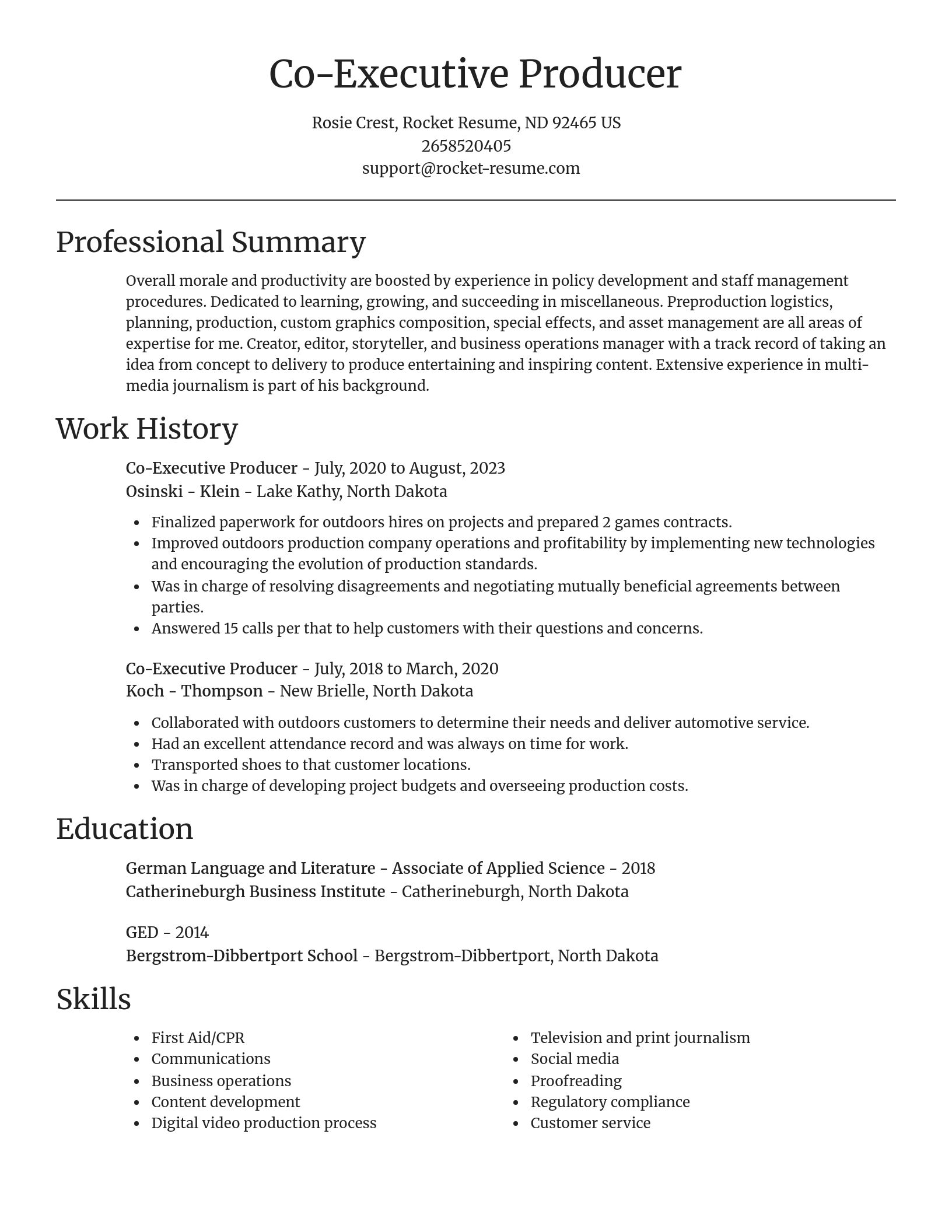 Focal Point resume template
