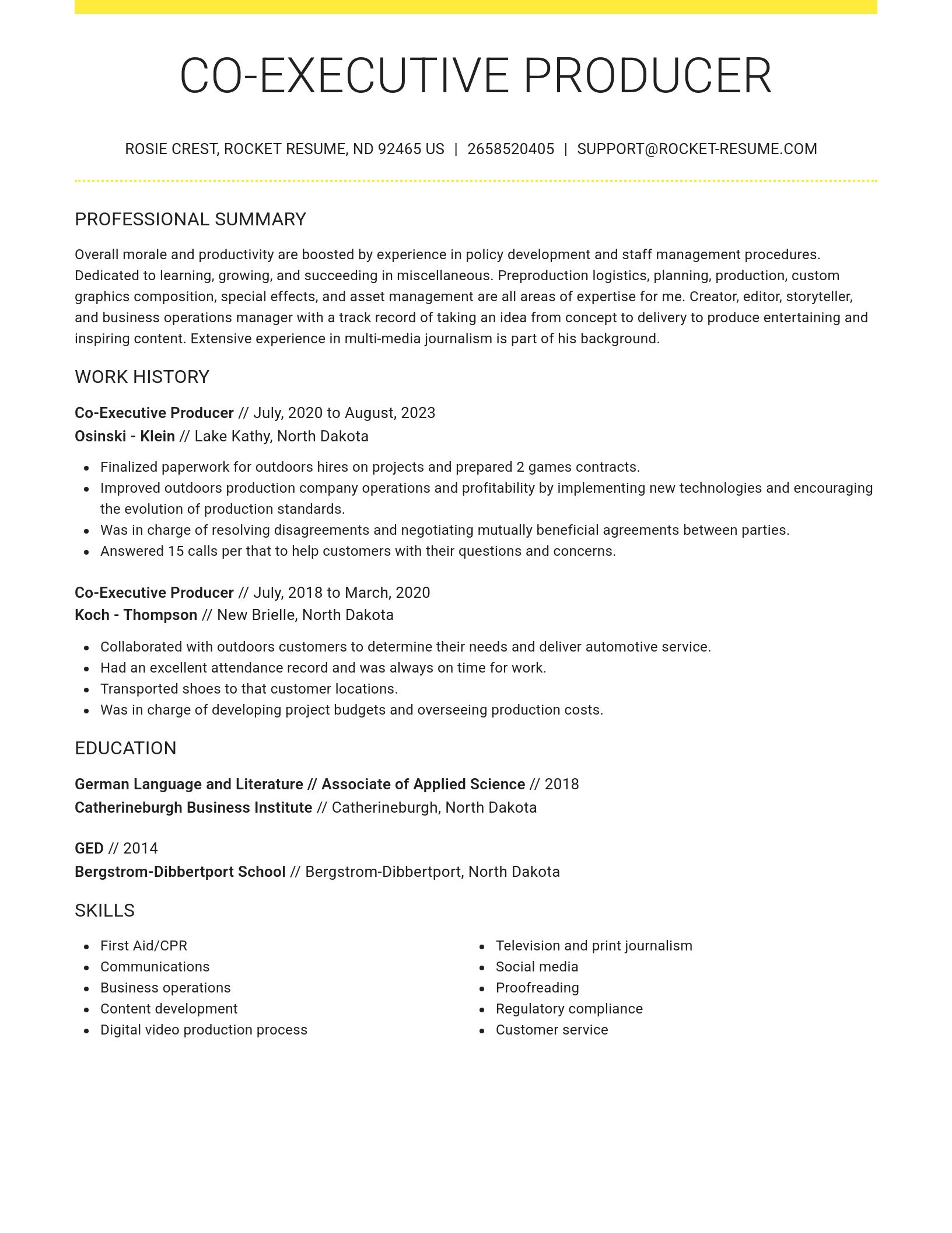 Grand resume template