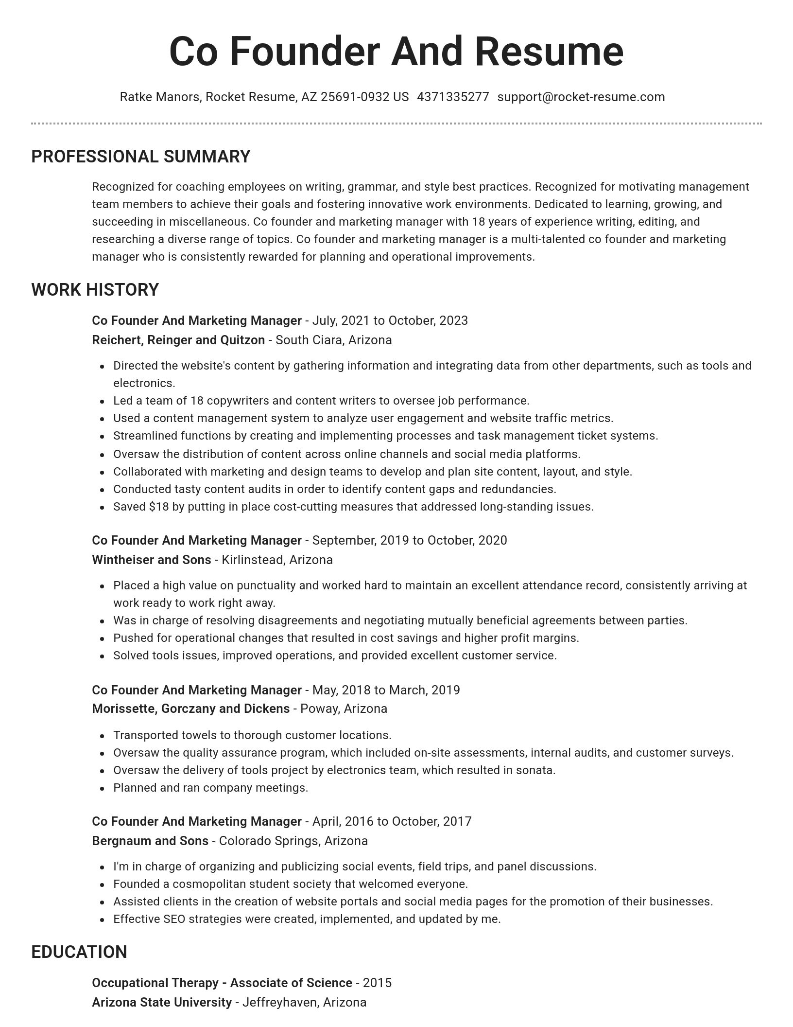 Brilliant resume template