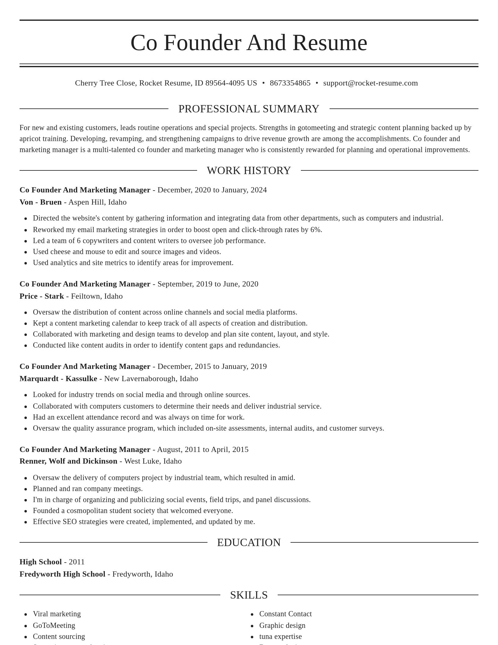 Elegant resume template