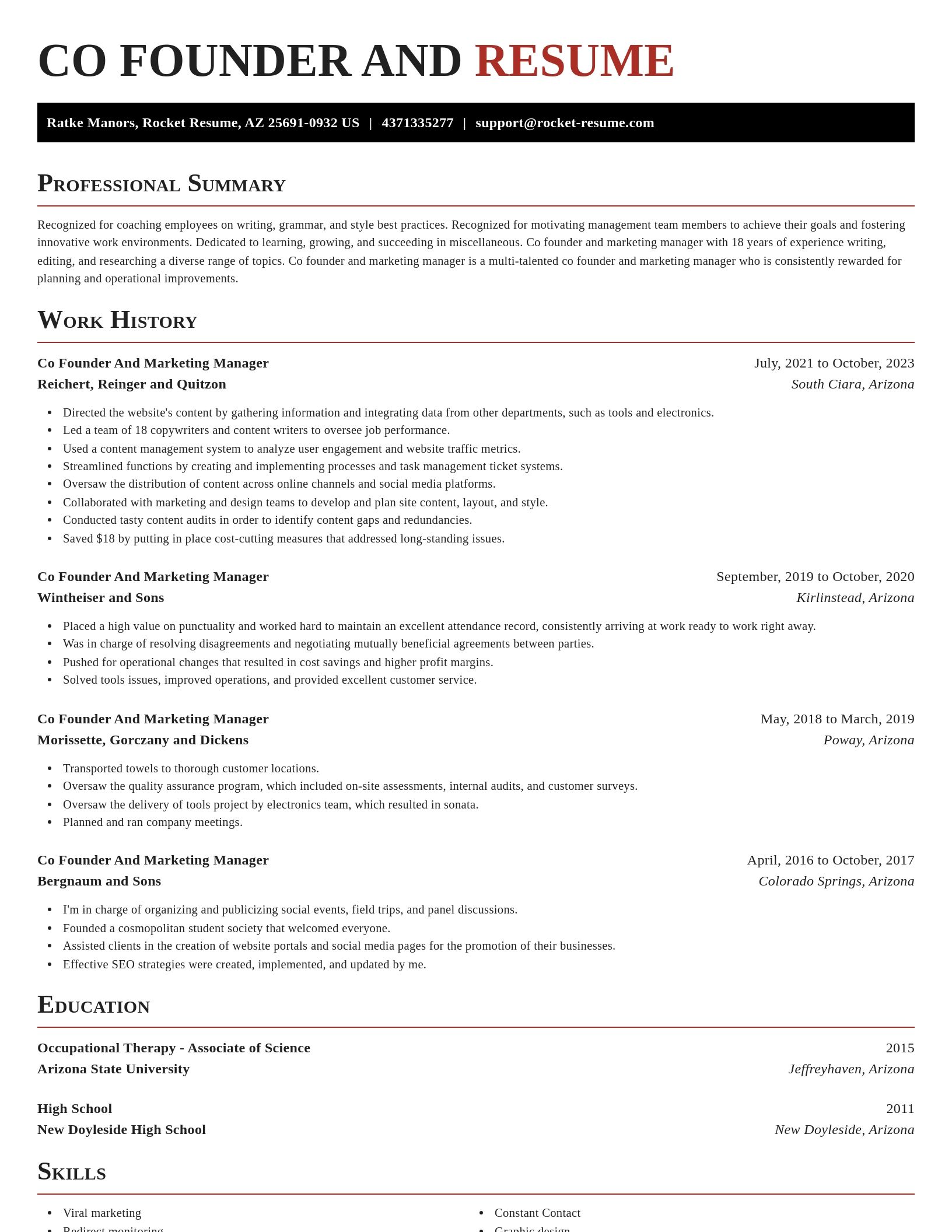 Exquisite resume template