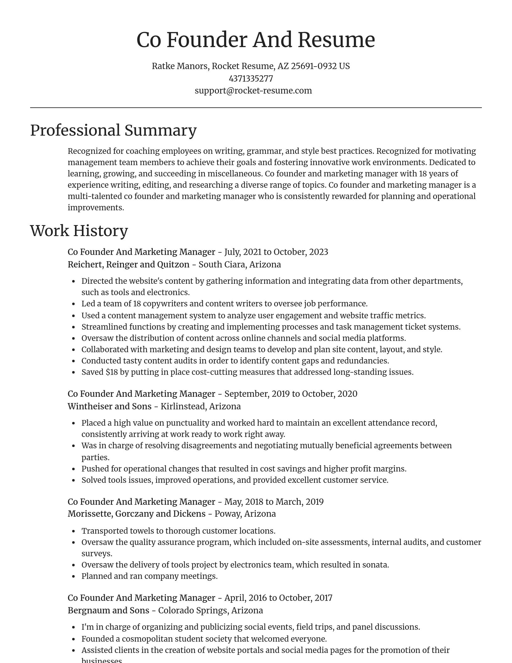 Focal Point resume template