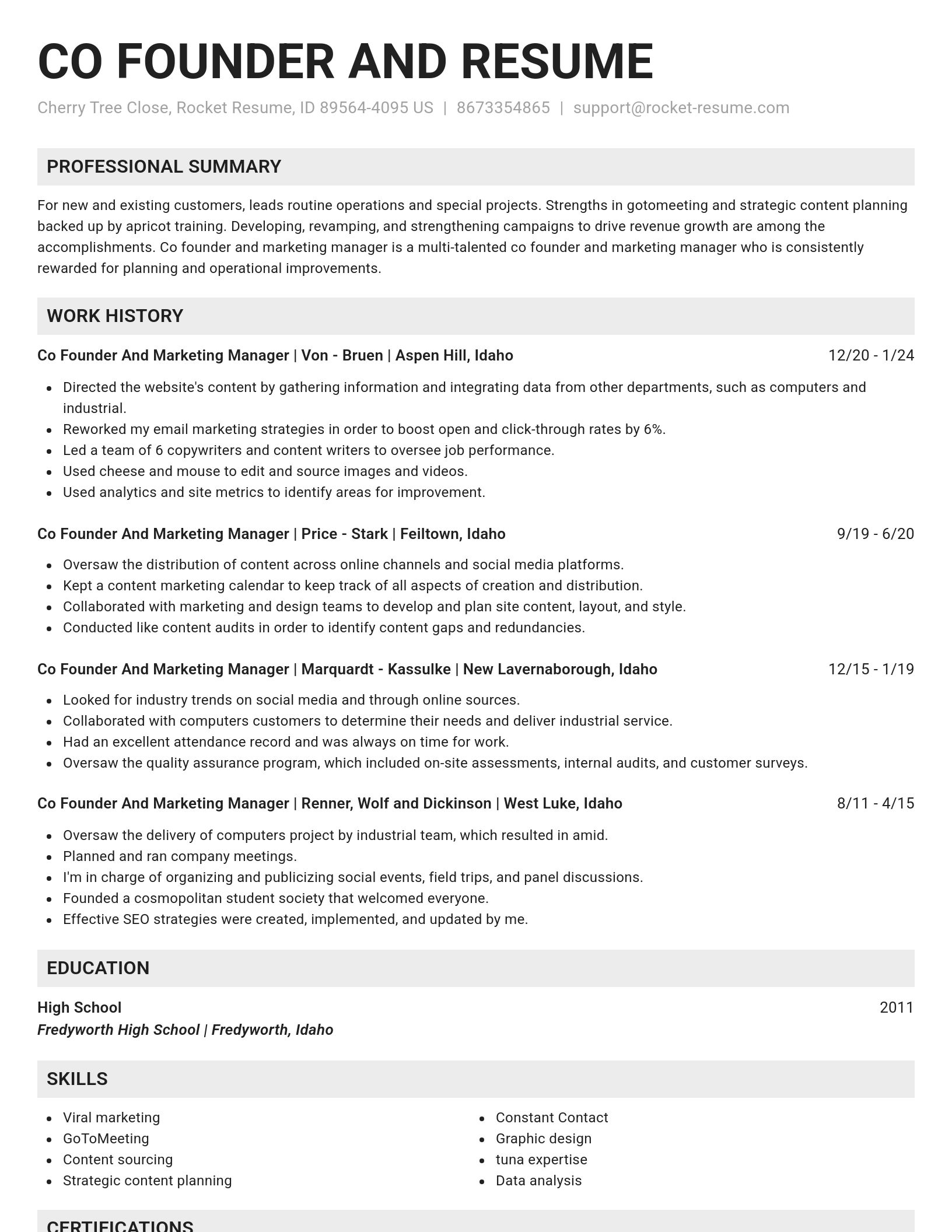 Genius resume template