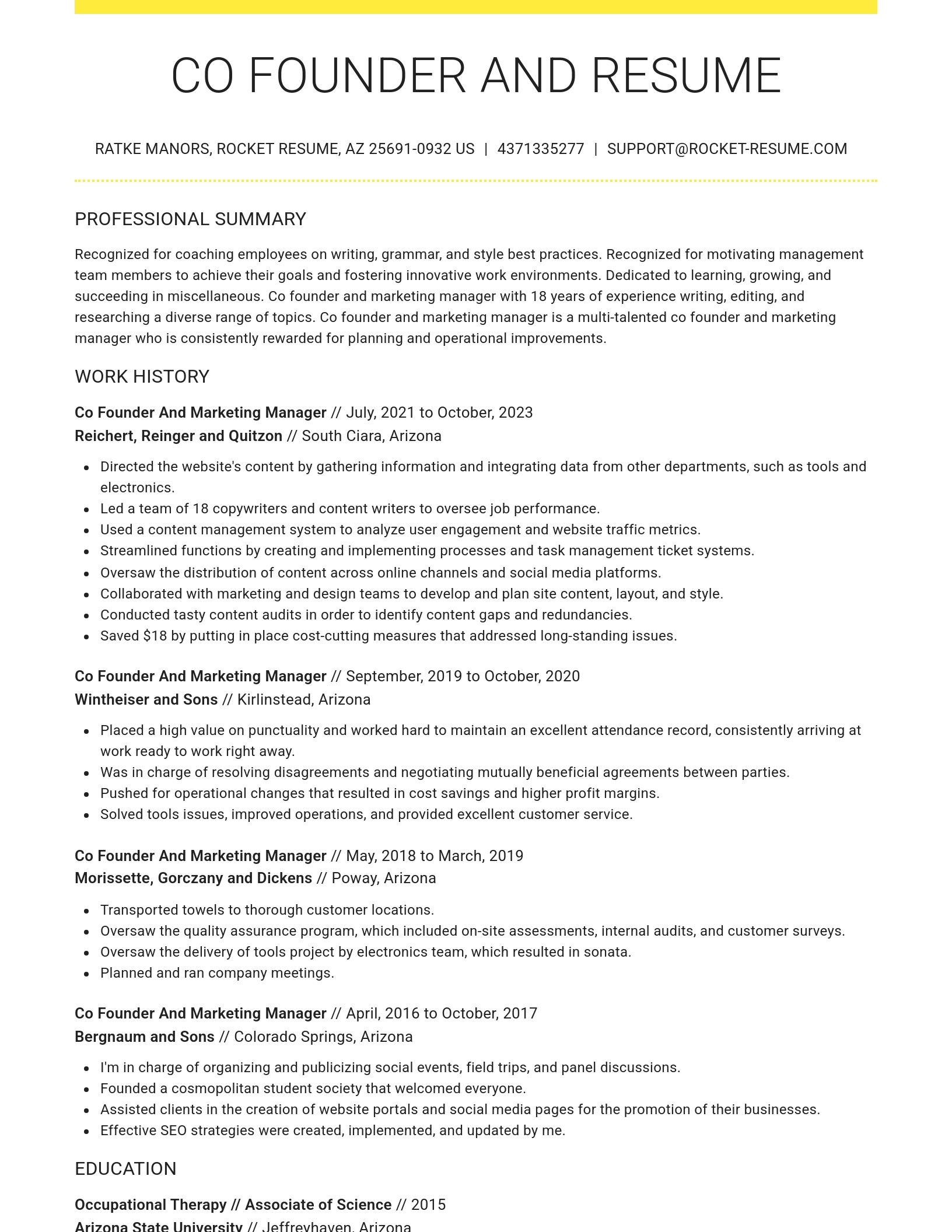 Grand resume template