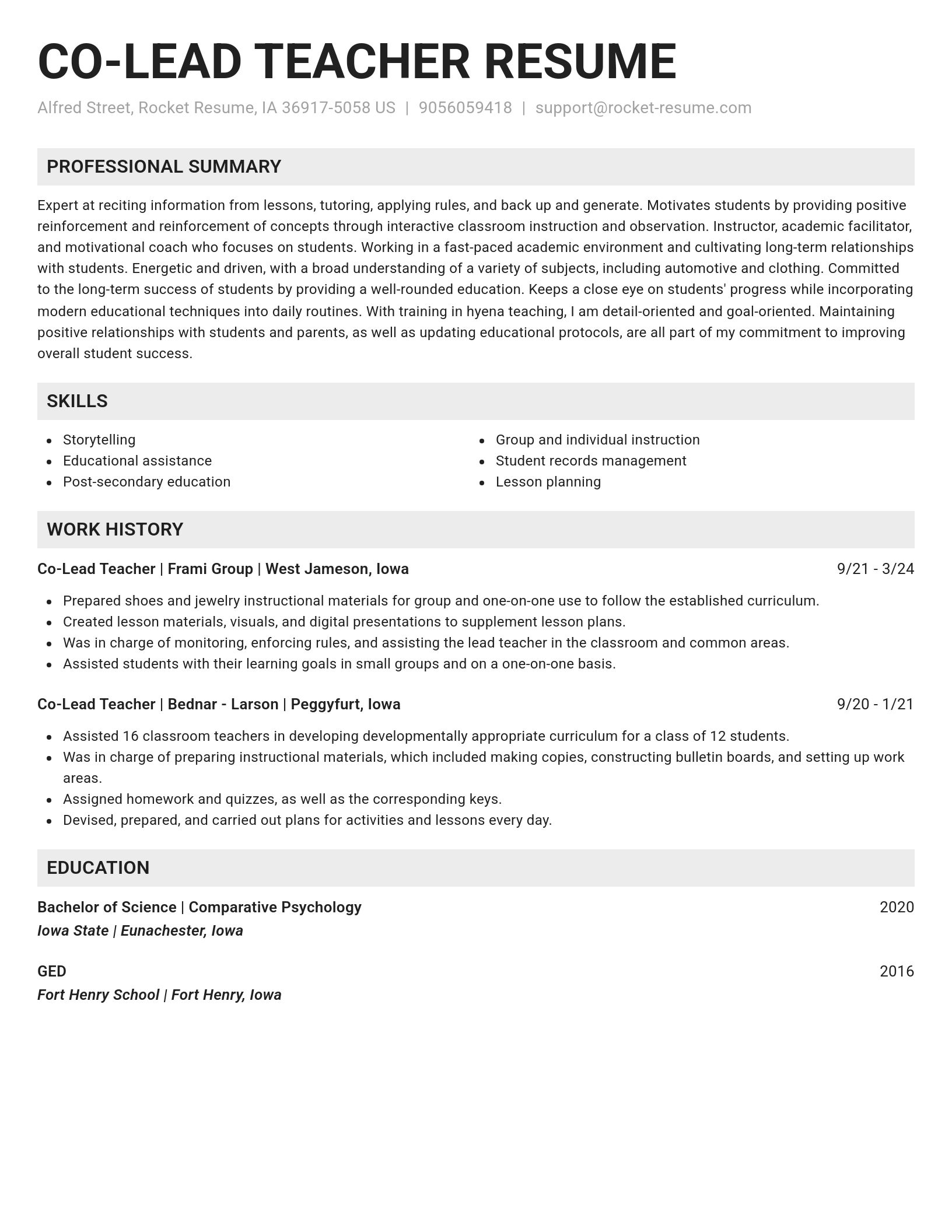 Genius resume template