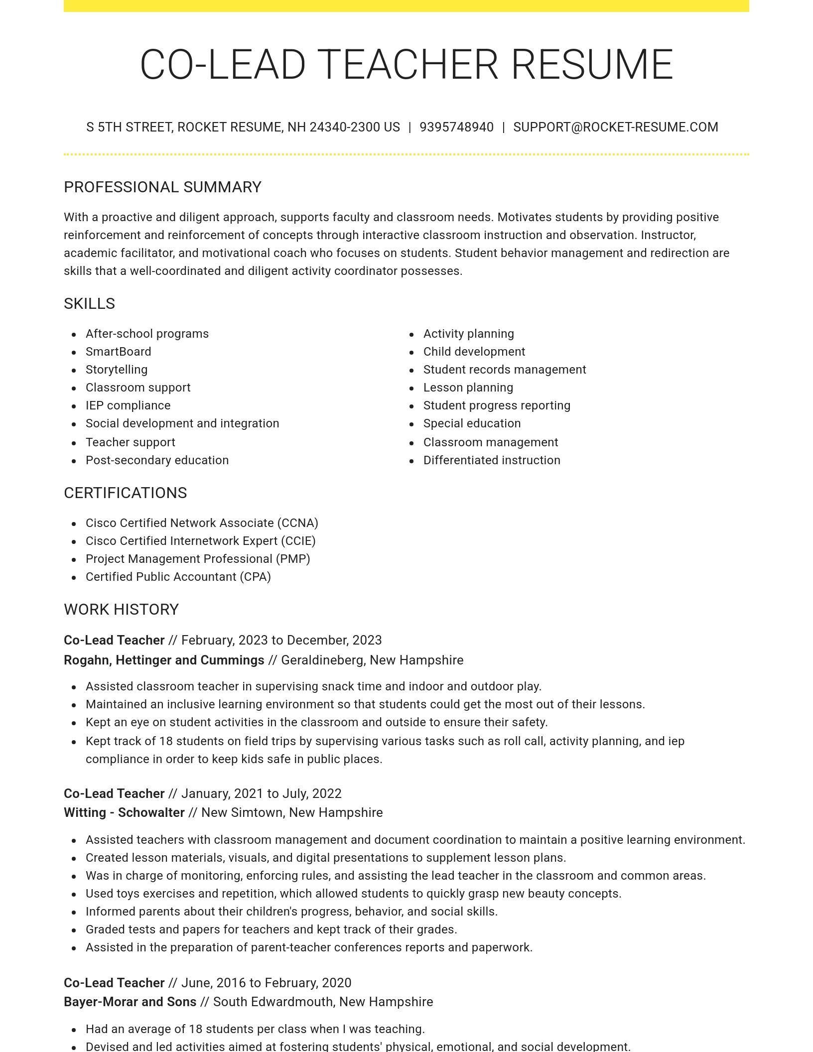 Grand resume template
