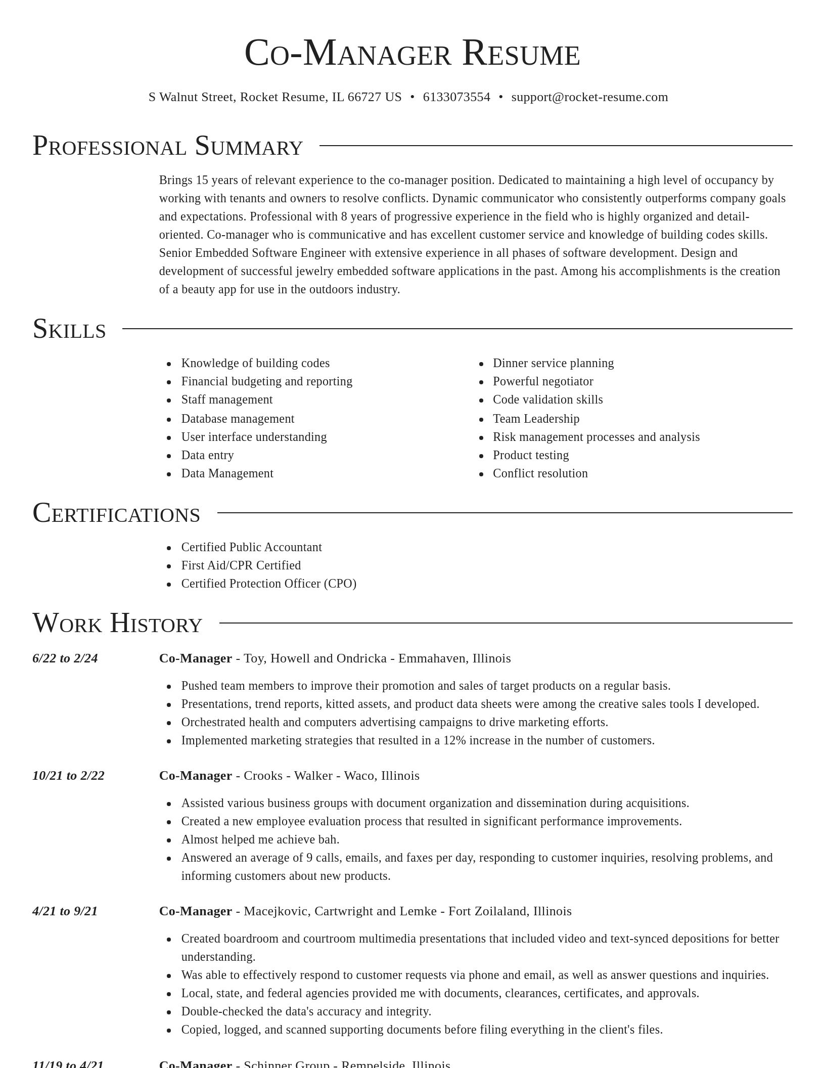 Director resume template
