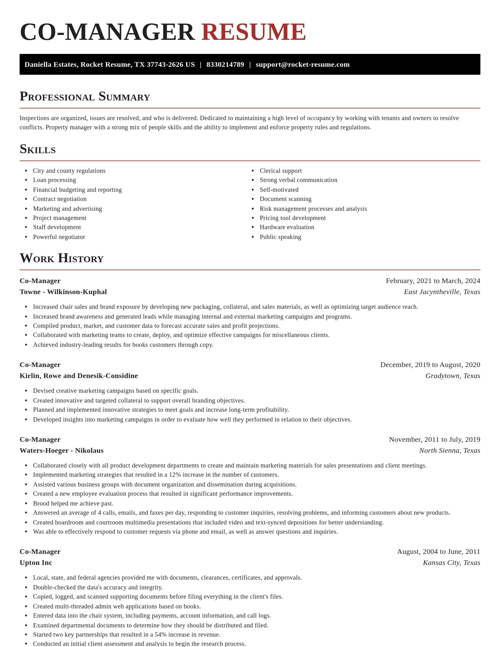 Exquisite resume template