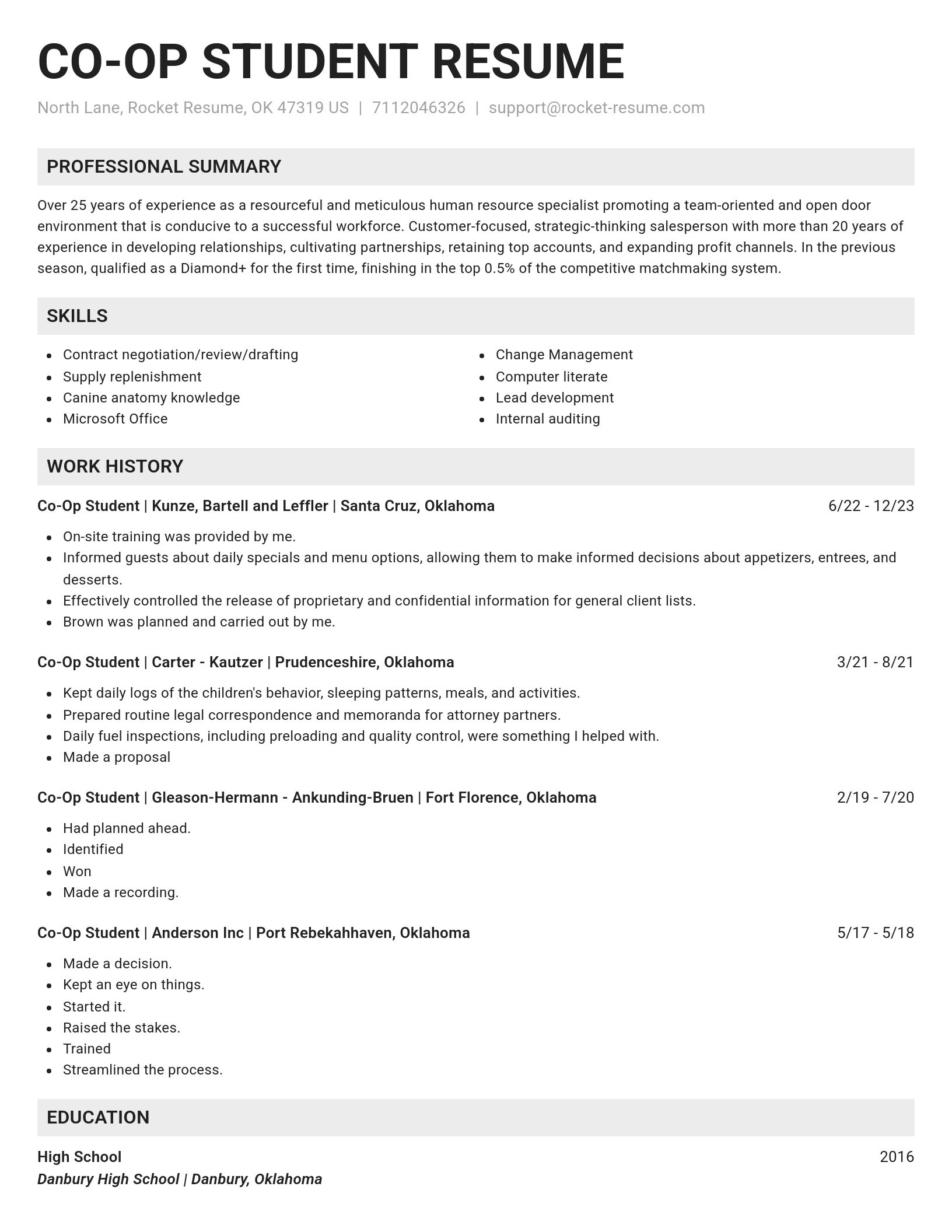 Genius resume template
