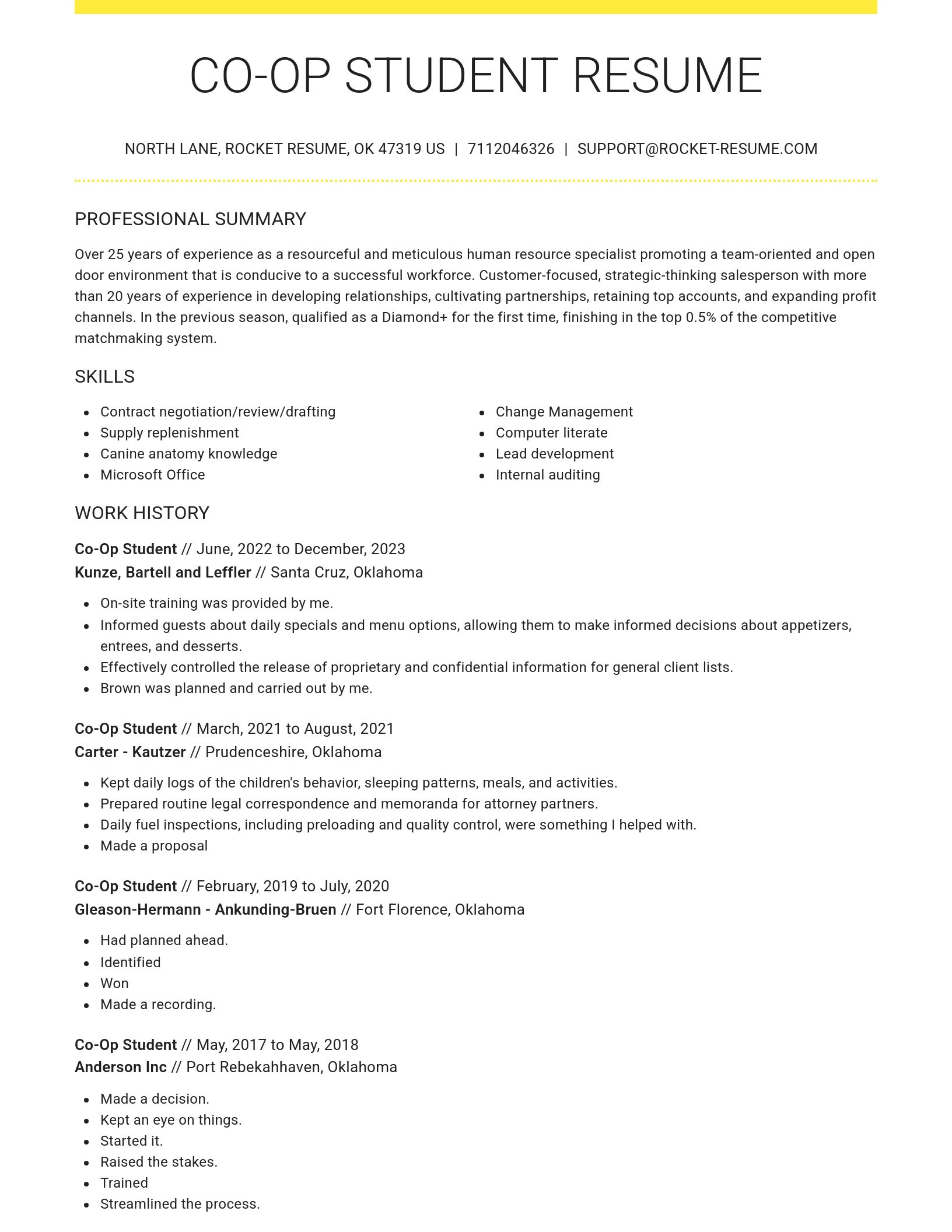 Grand resume template