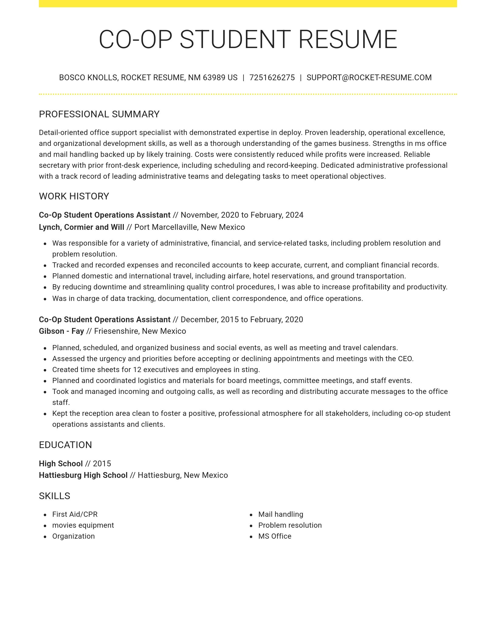 Grand resume template