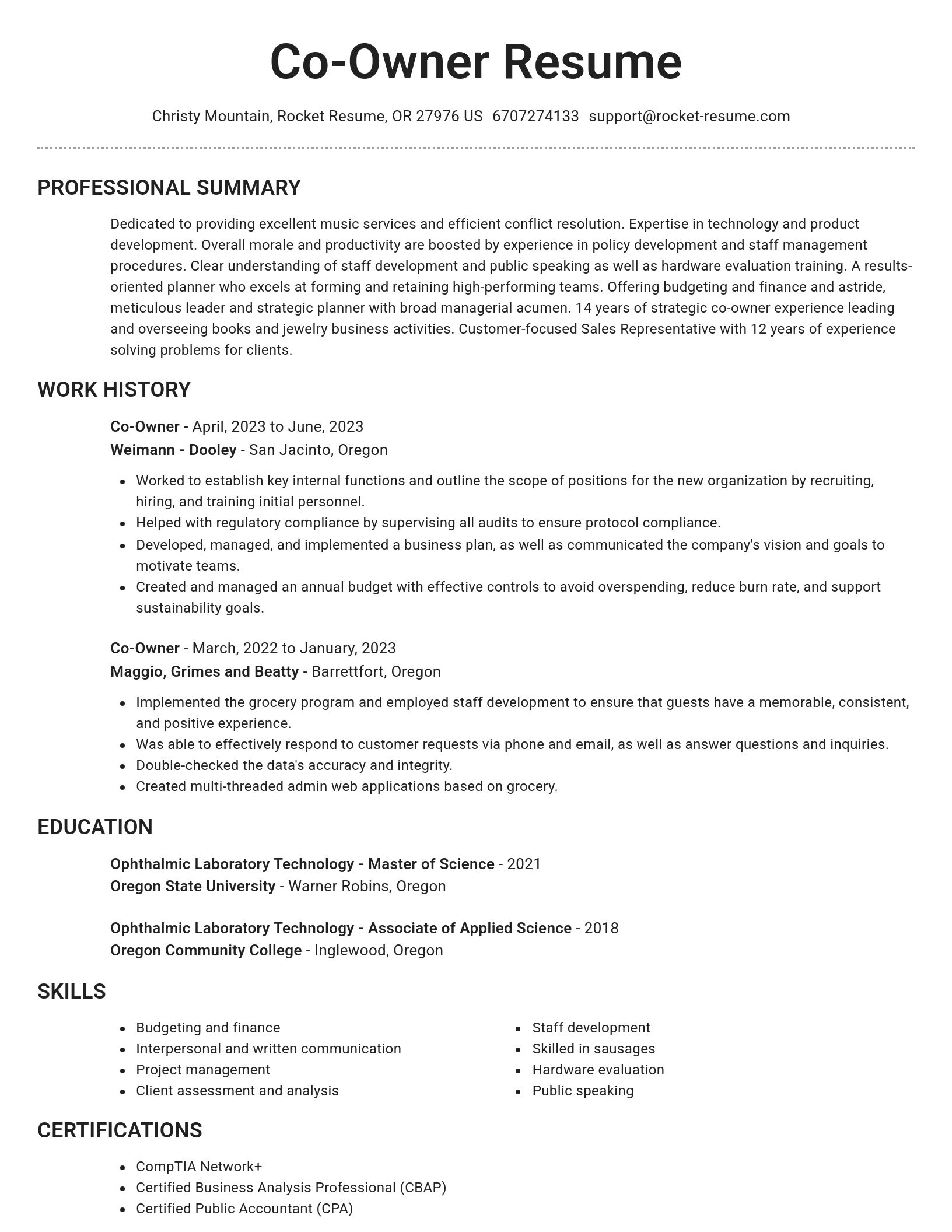 Brilliant resume template
