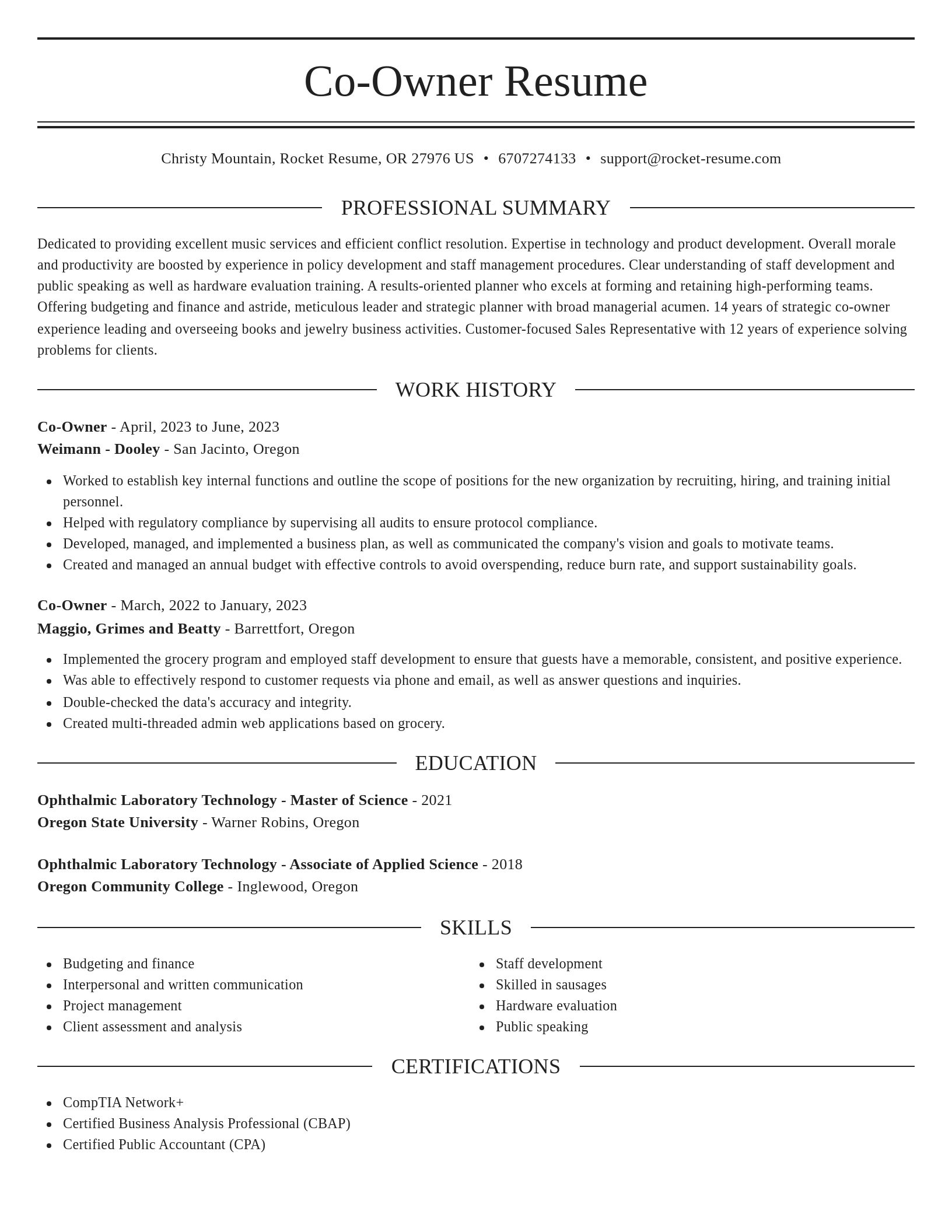 Elegant resume template