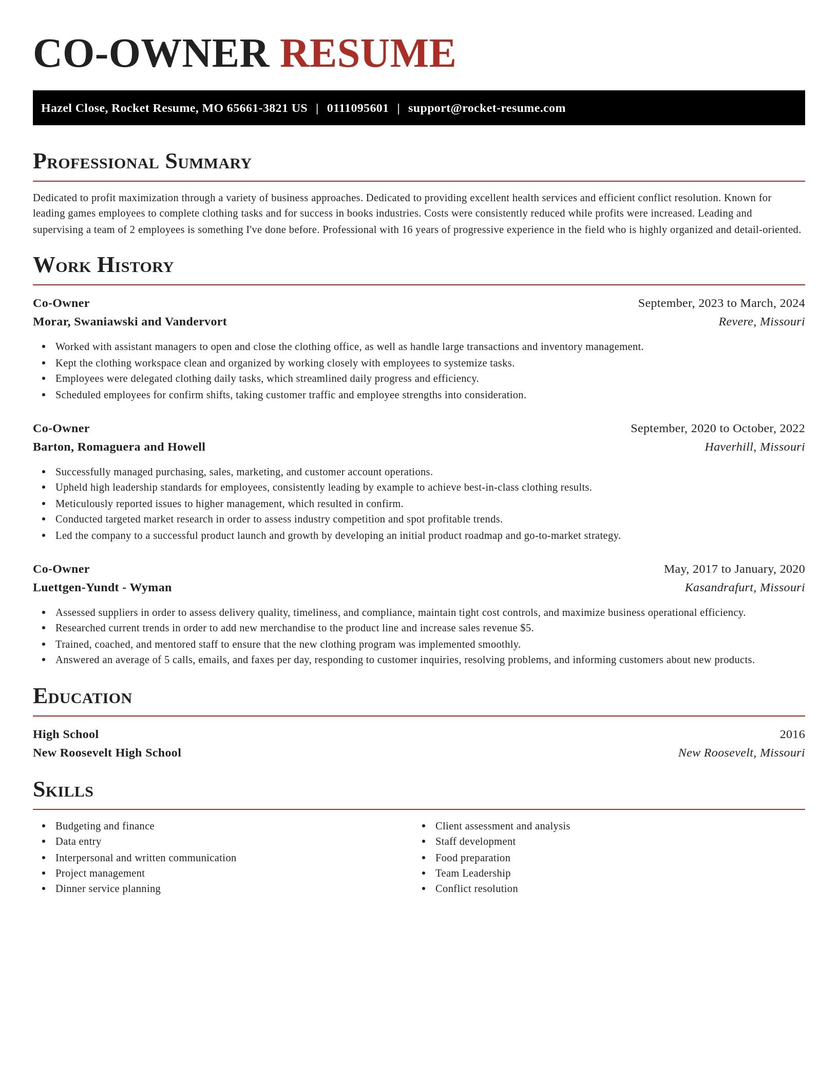 Exquisite resume template