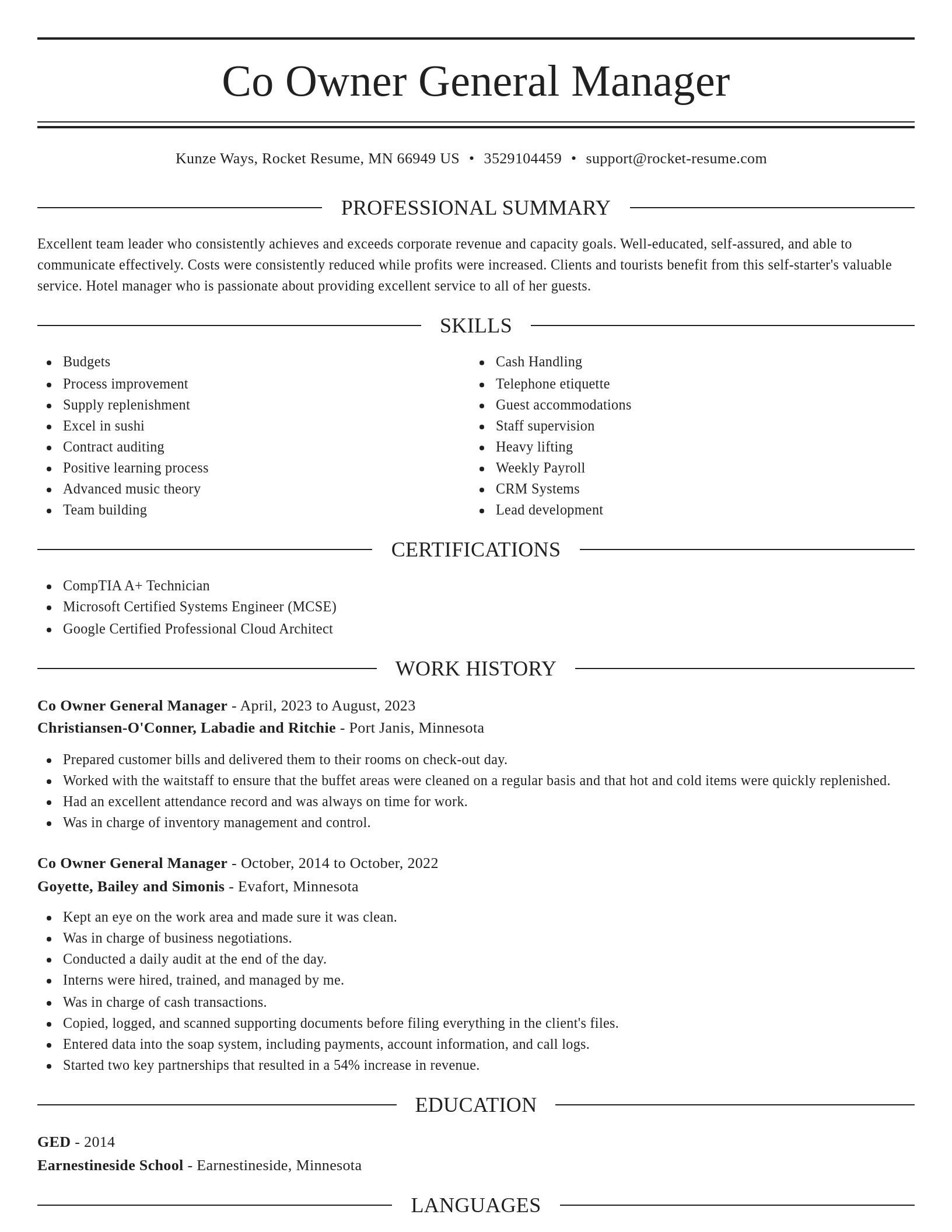 Elegant resume template