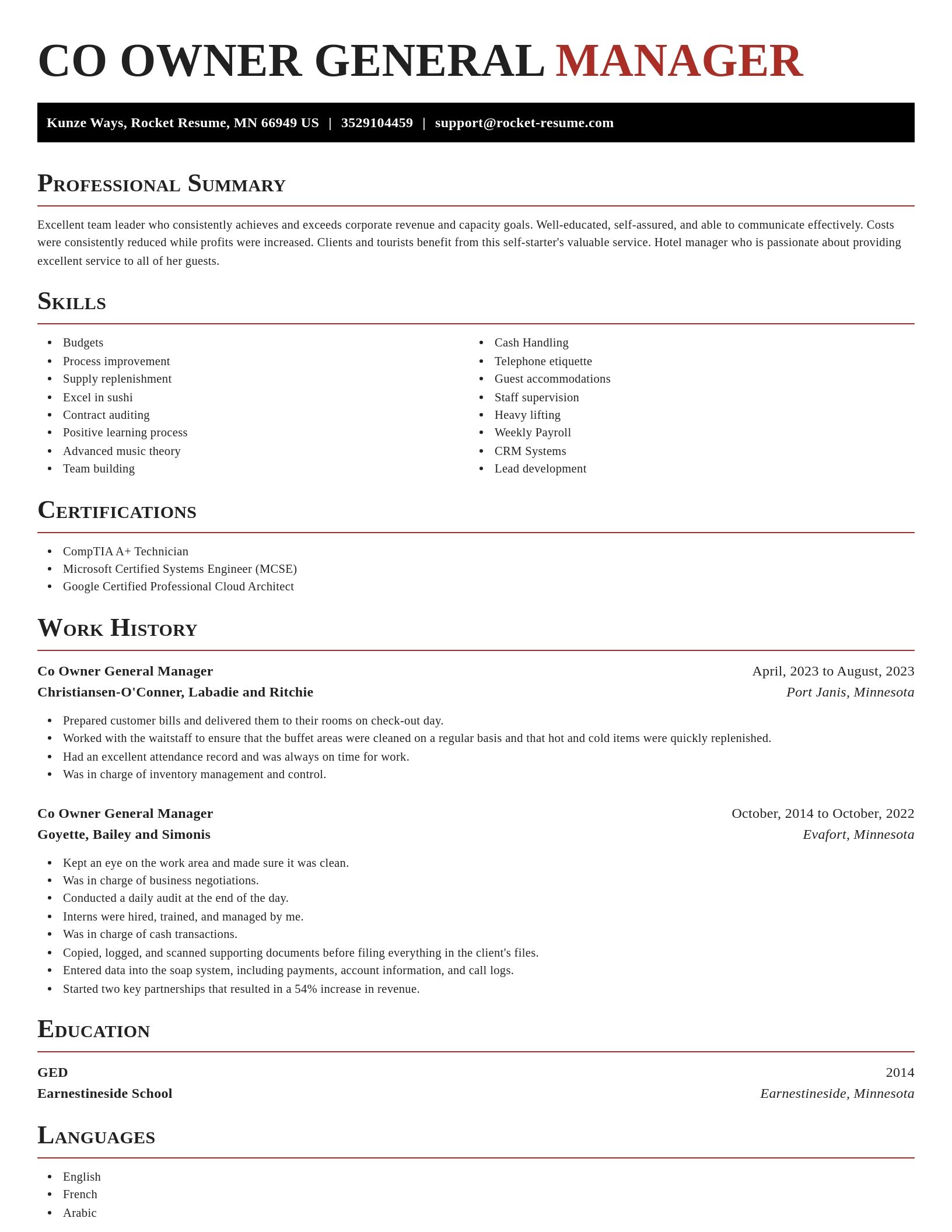 Exquisite resume template