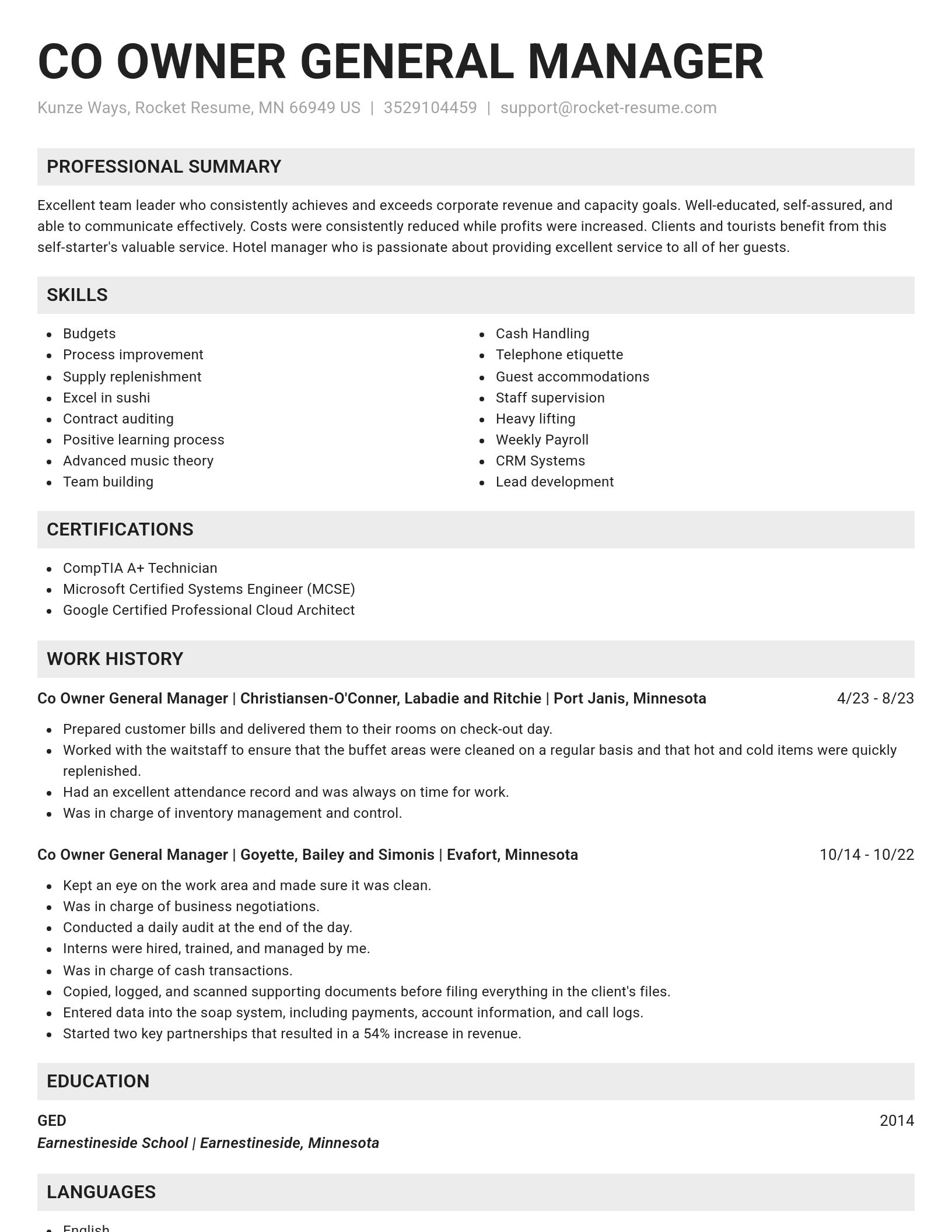 Genius resume template
