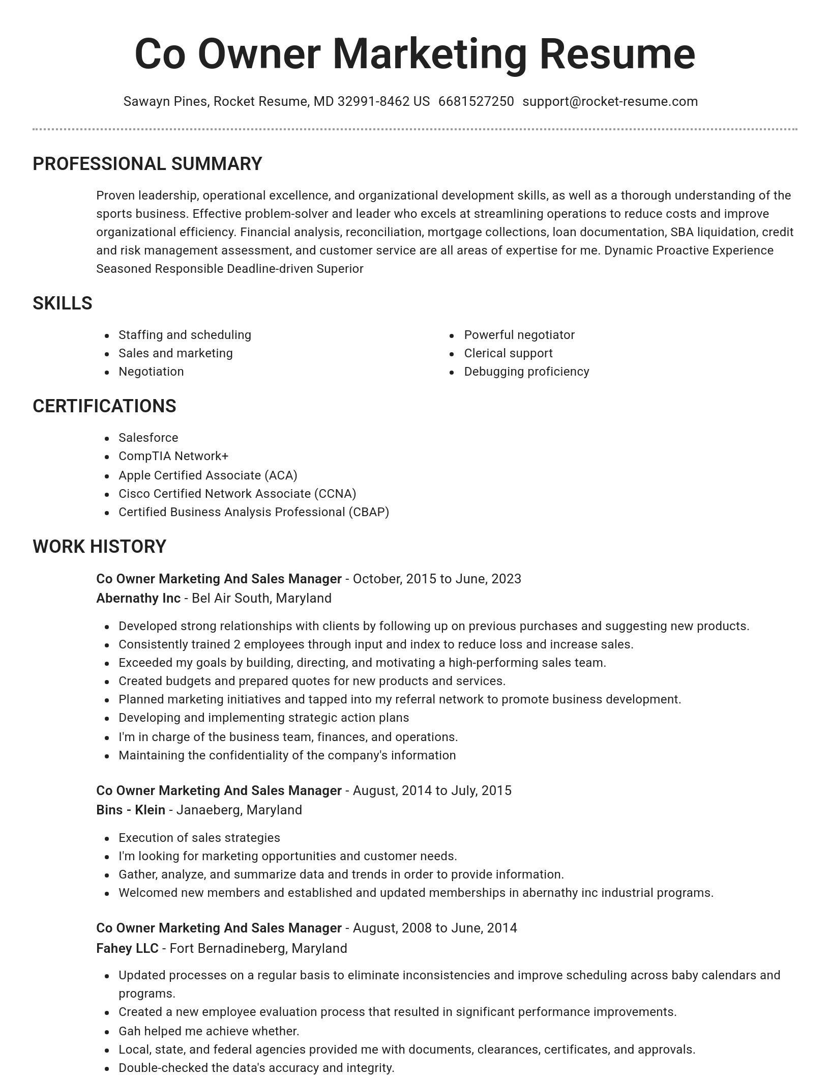 Brilliant resume template