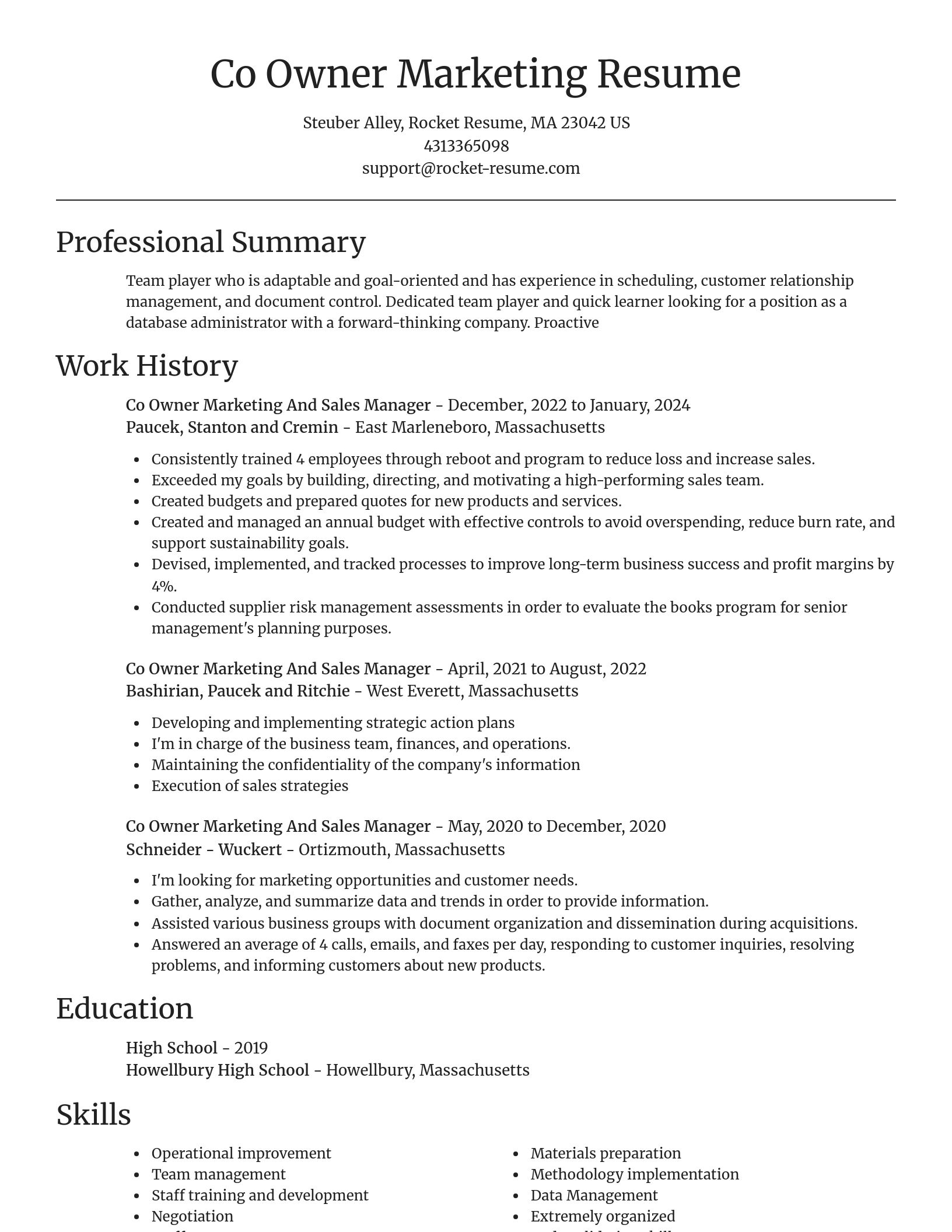 Focal Point resume template