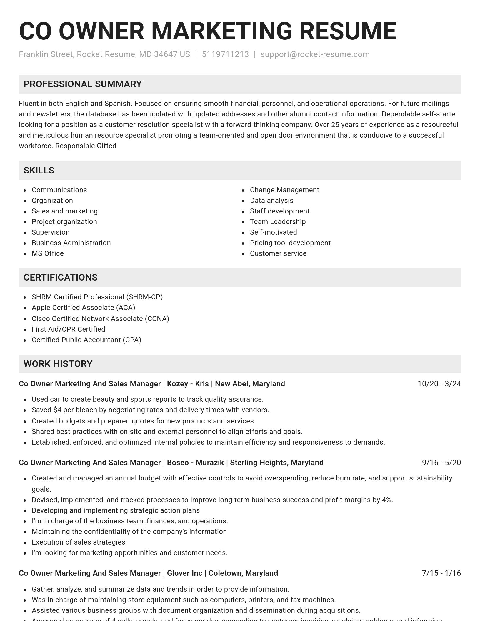 Genius resume template