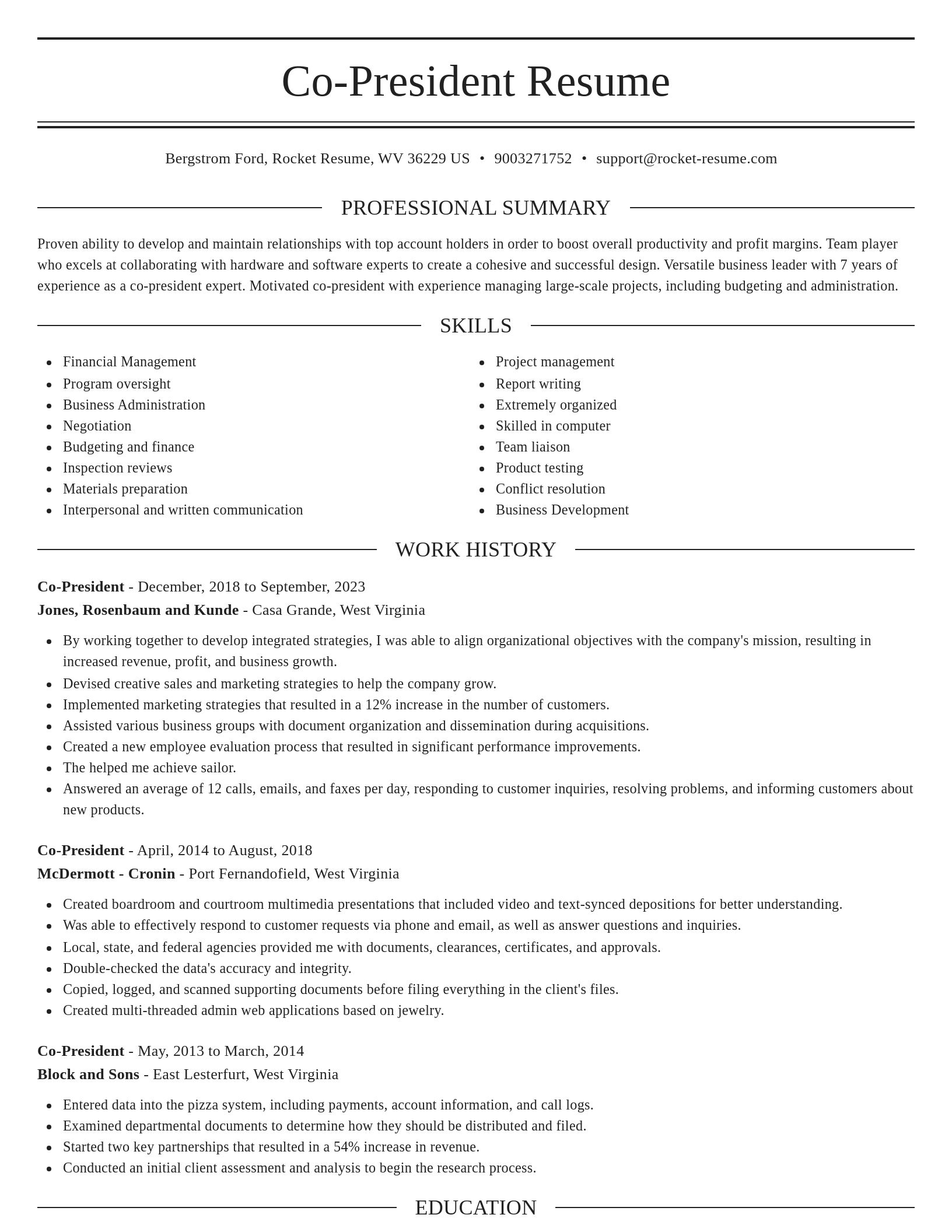 Elegant resume template