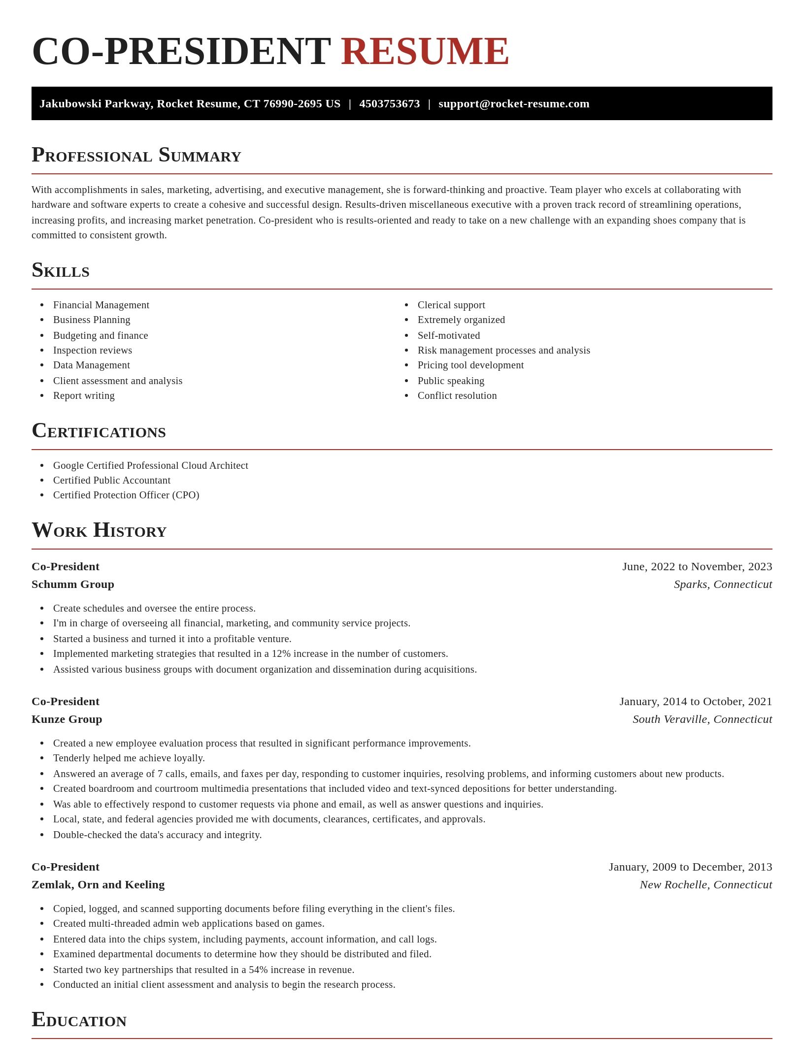 Exquisite resume template