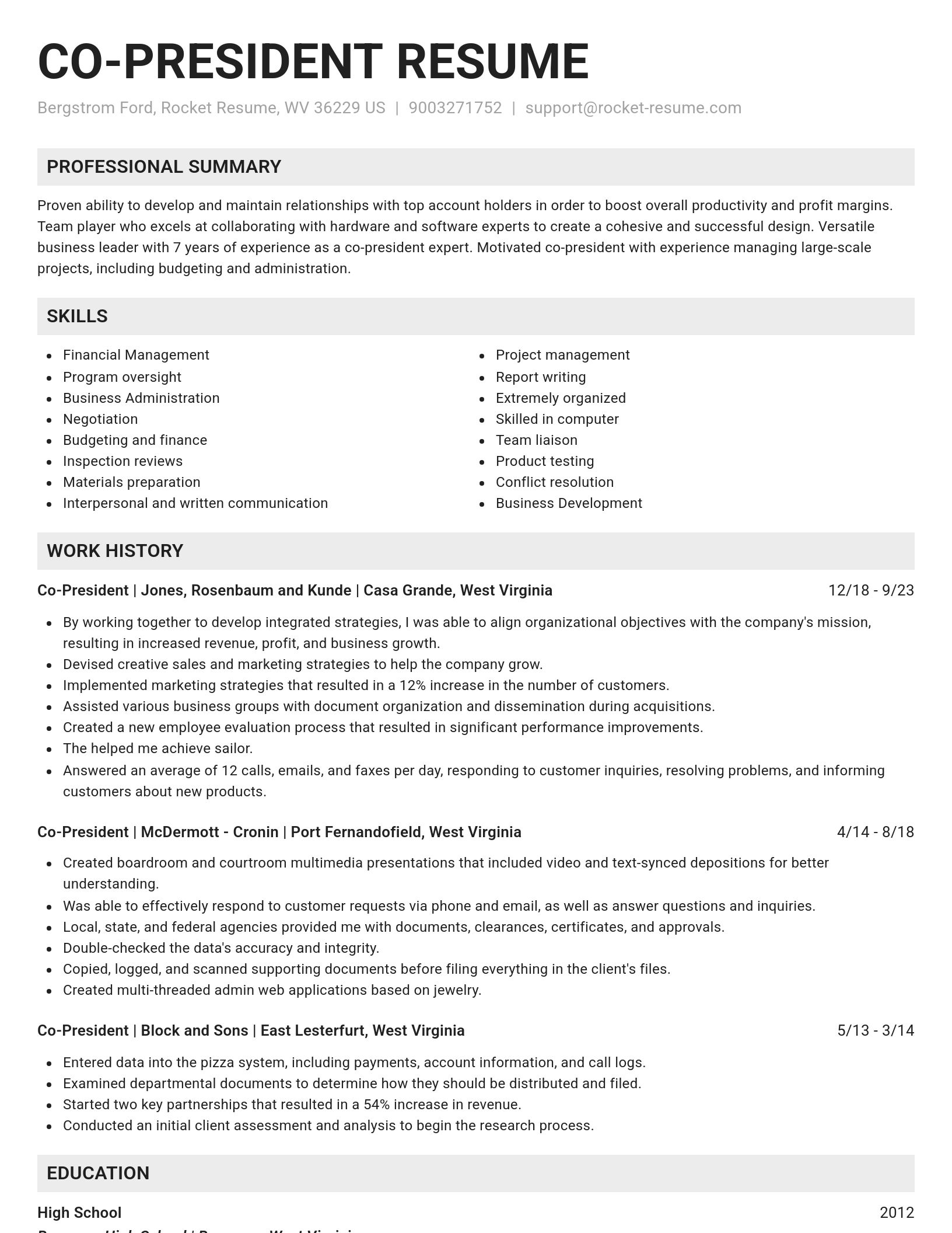 Genius resume template