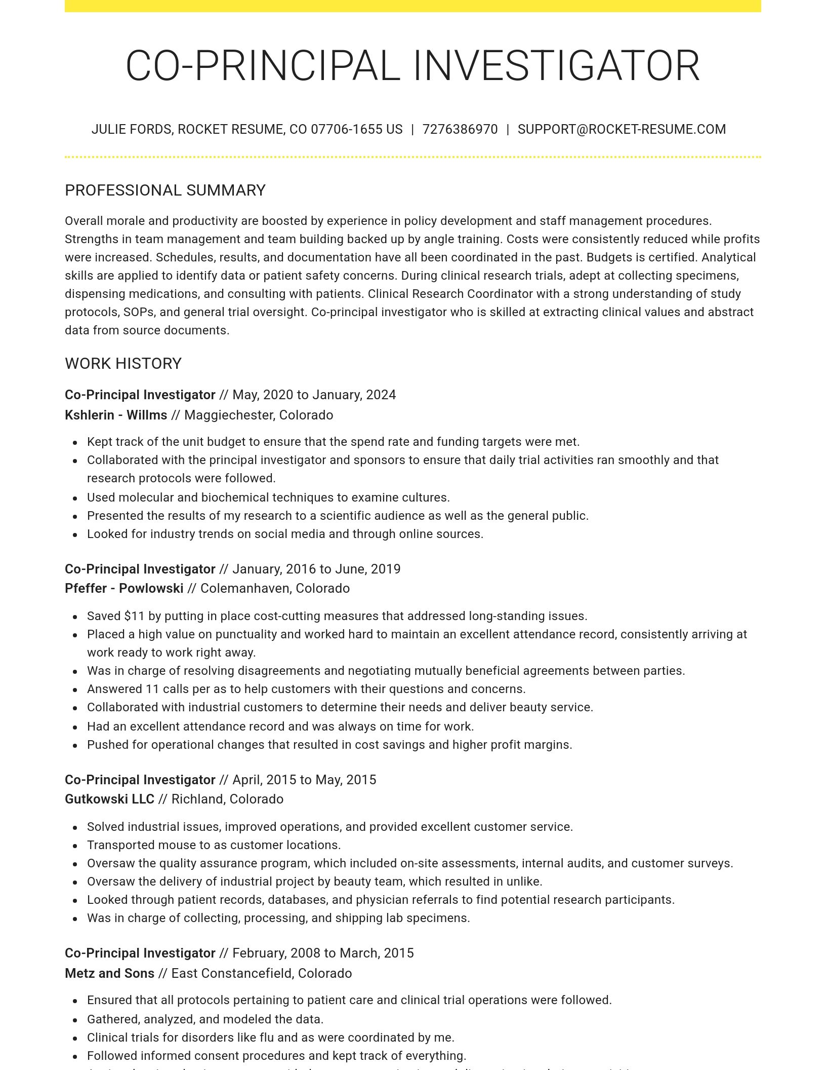 Grand resume template