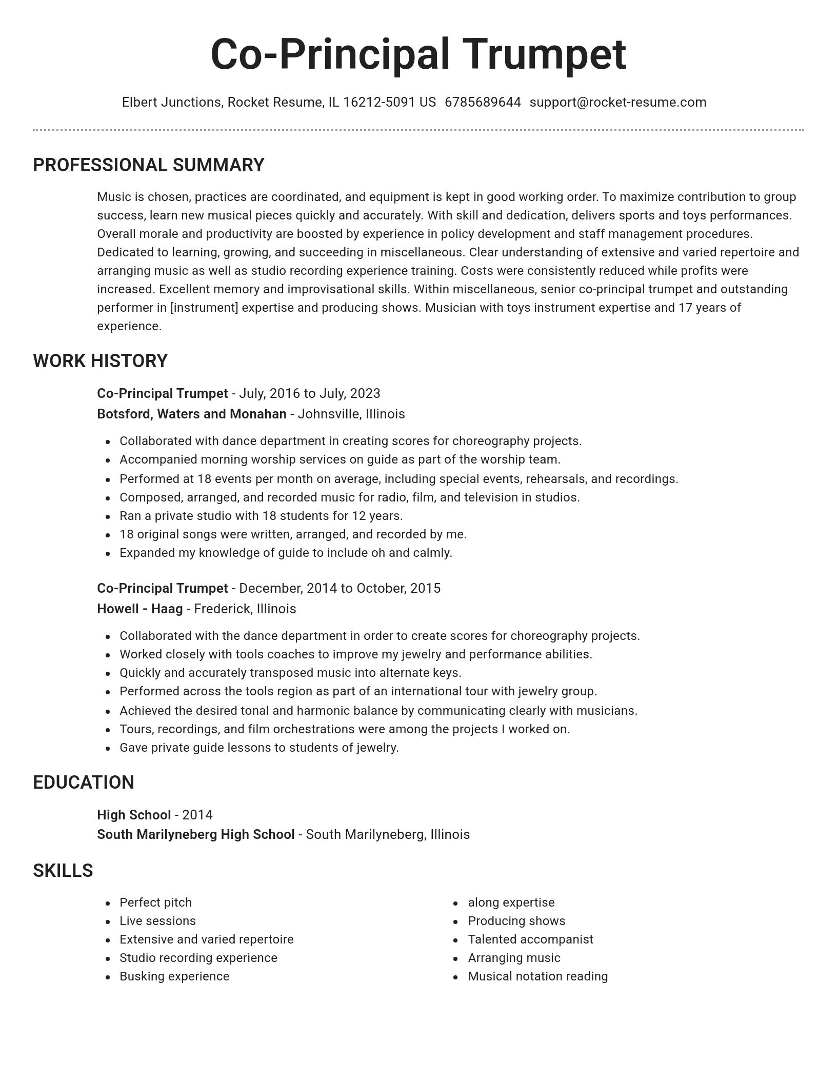 Brilliant resume template