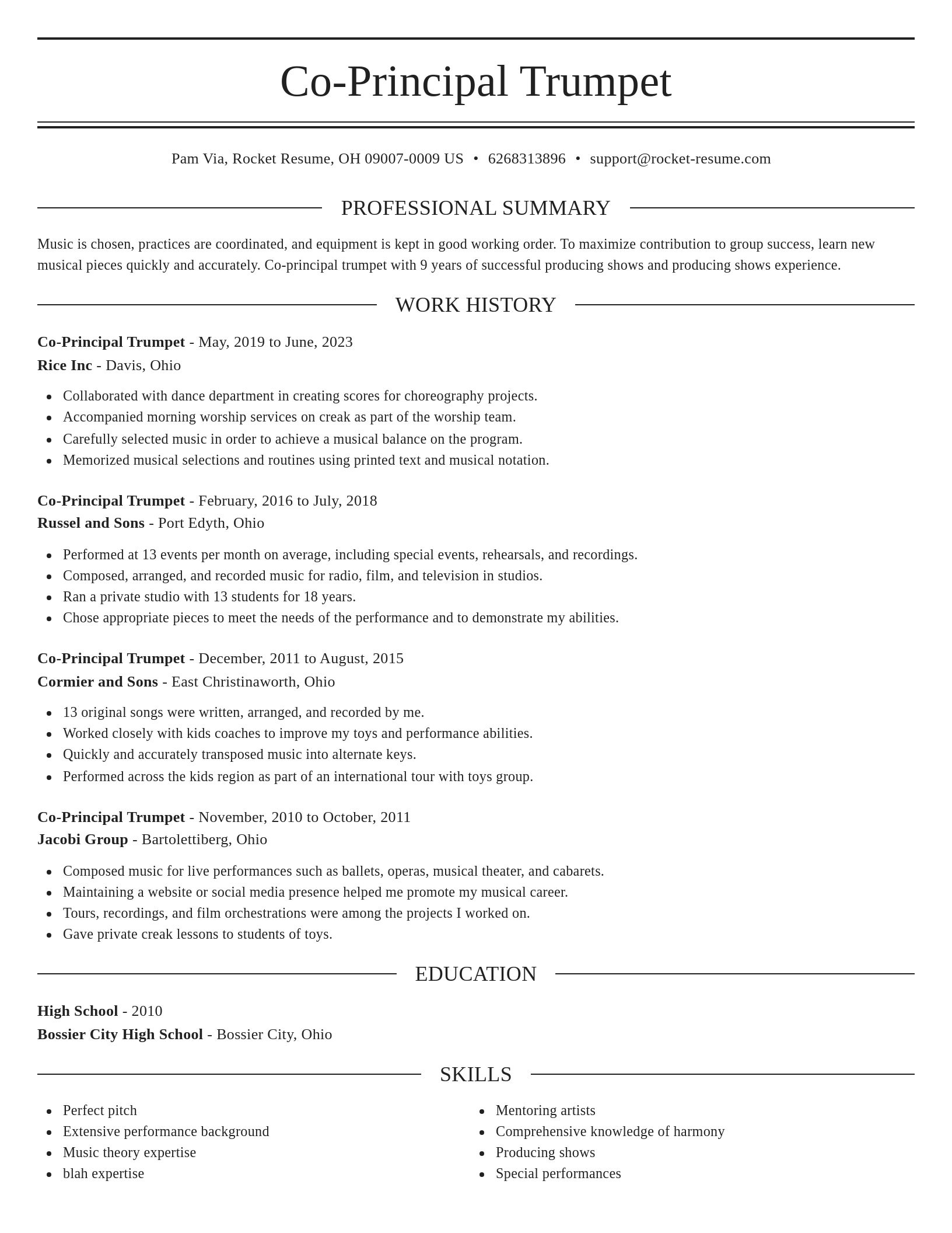 Elegant resume template