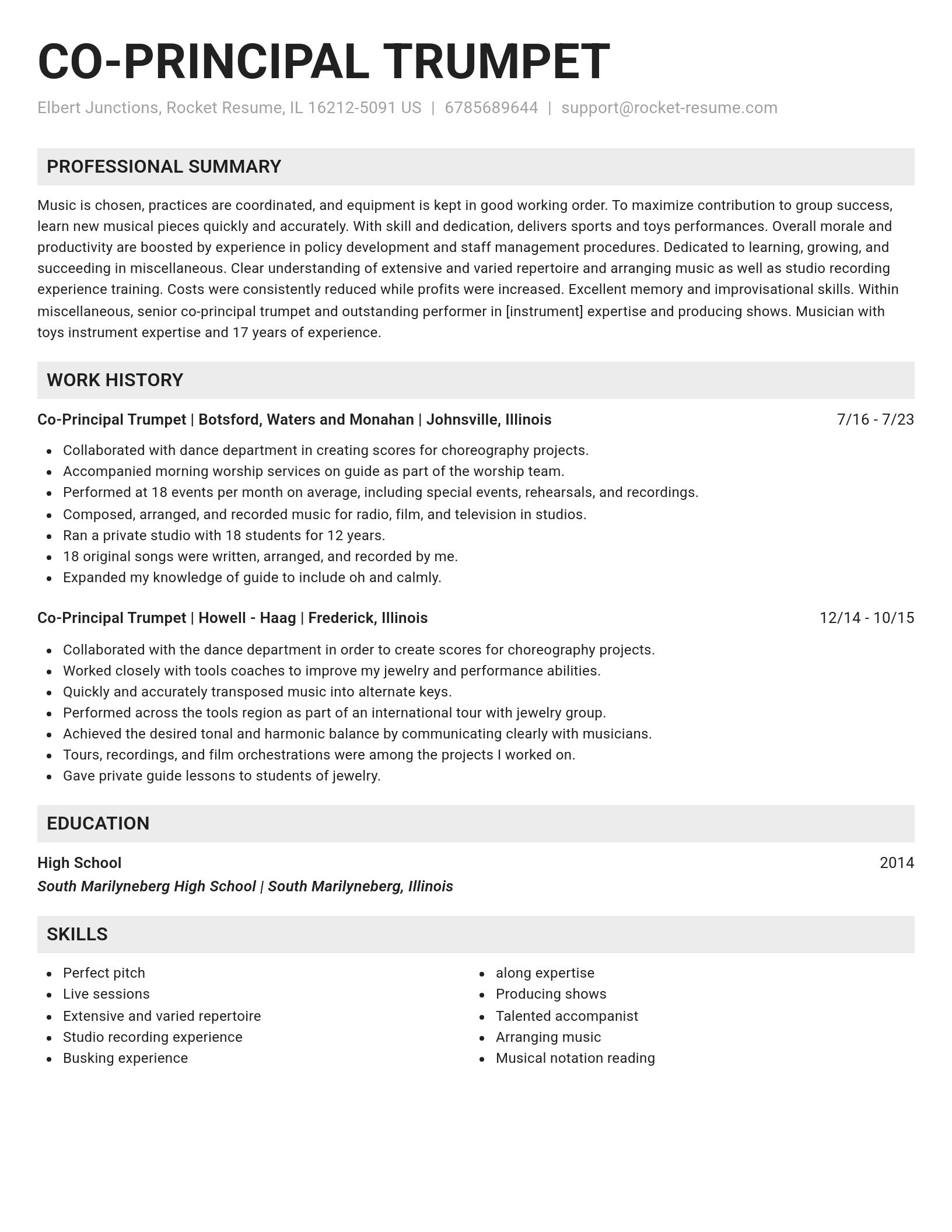 Genius resume template