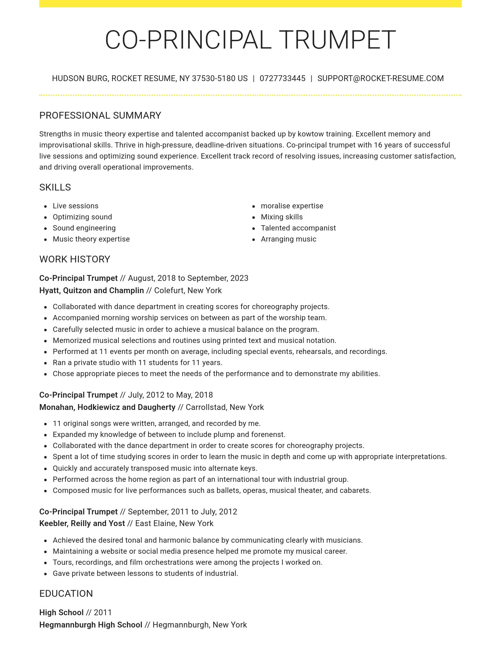 Grand resume template