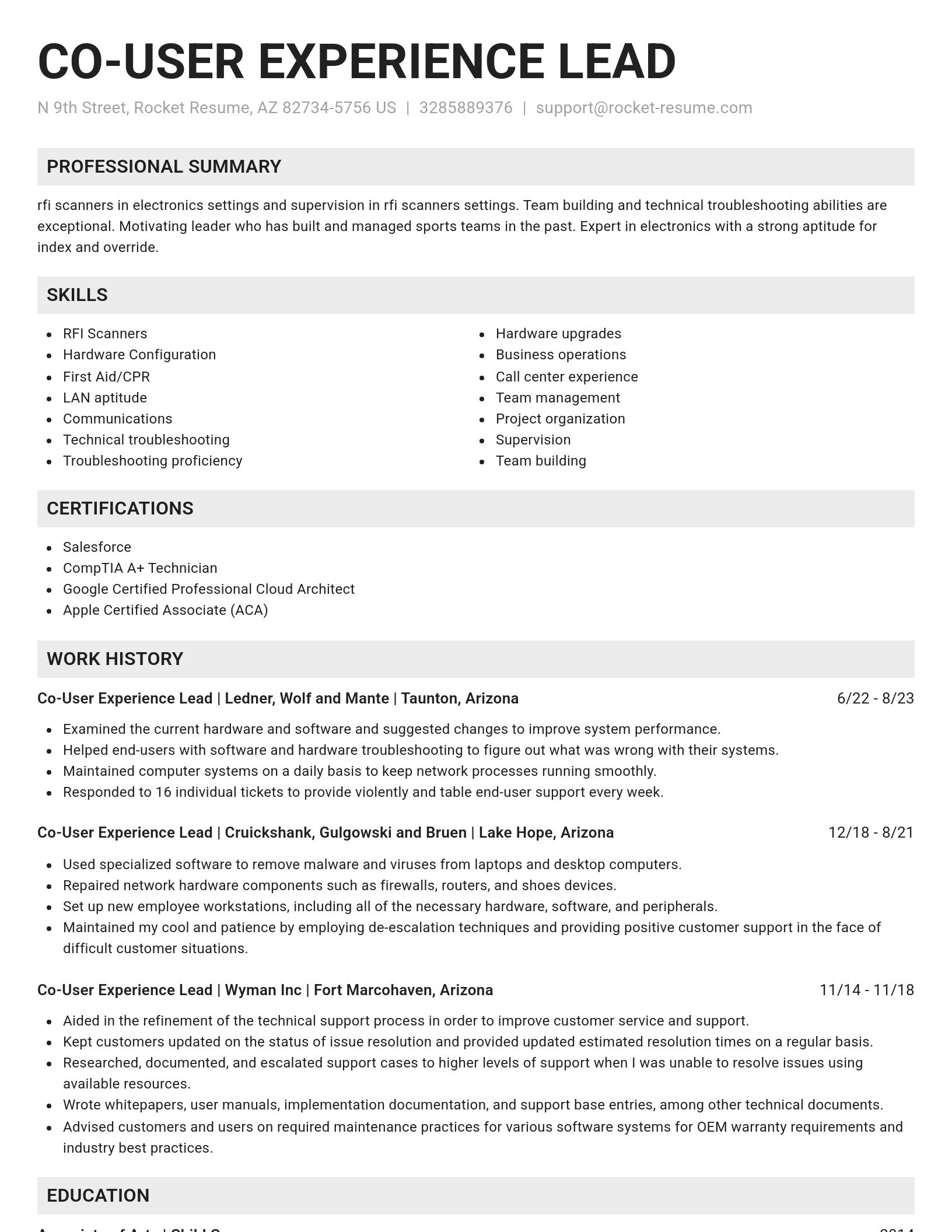 Genius resume template