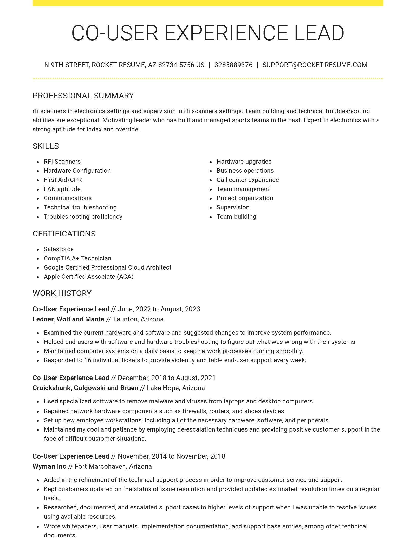 Grand resume template
