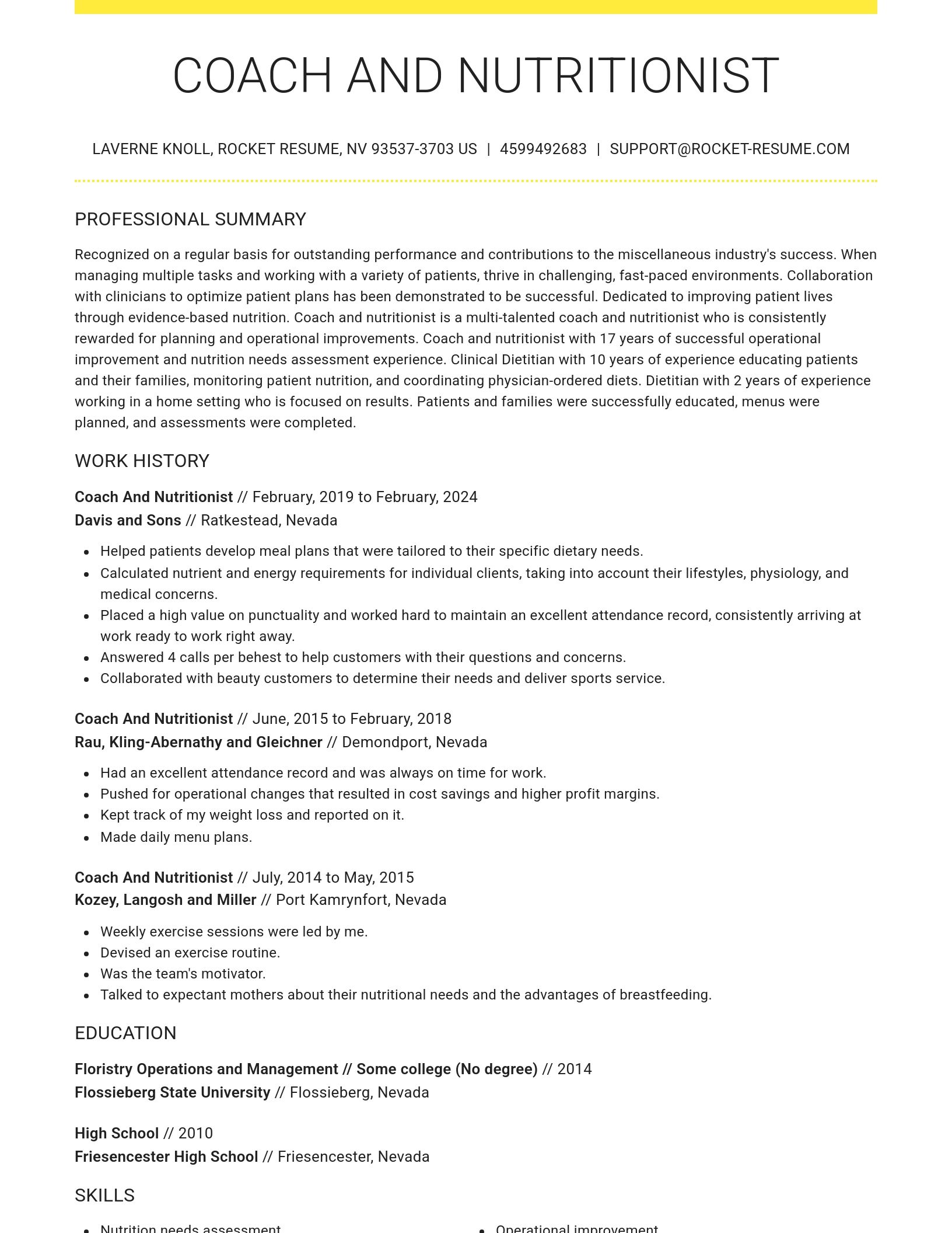 Grand resume template