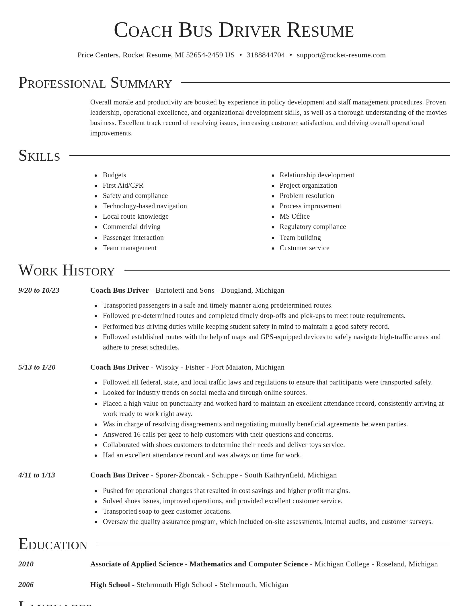 Director resume template