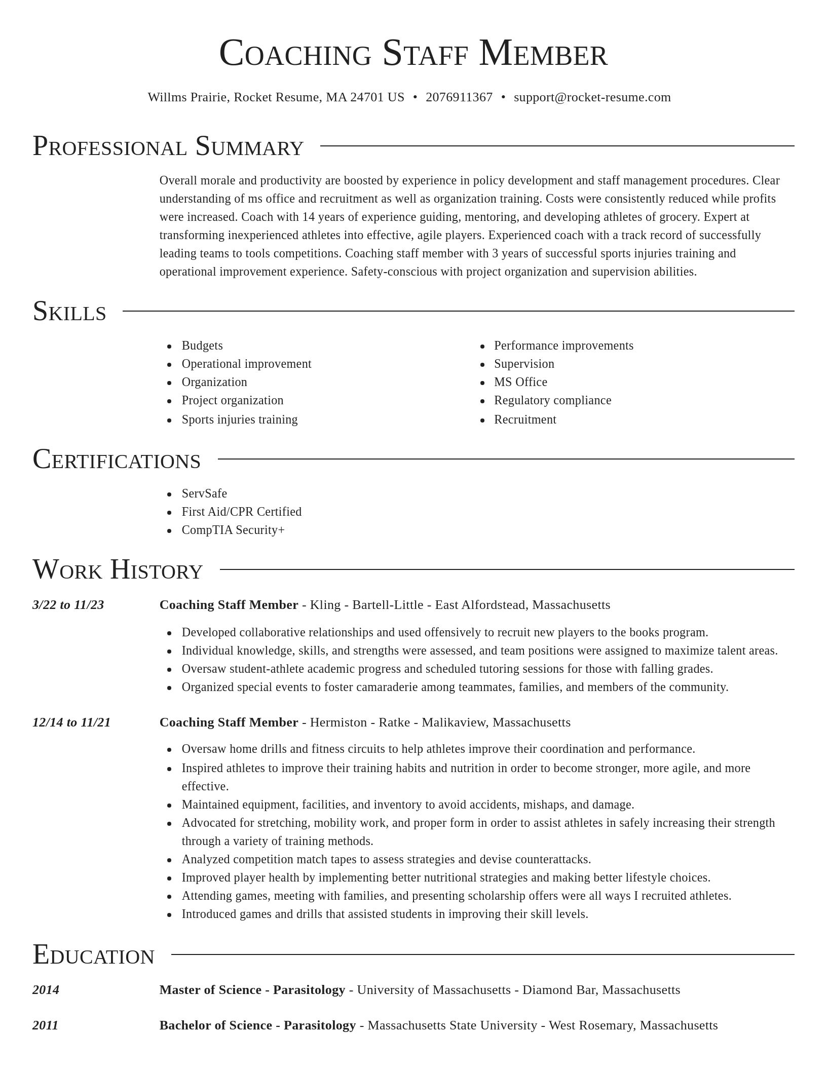 Director resume template