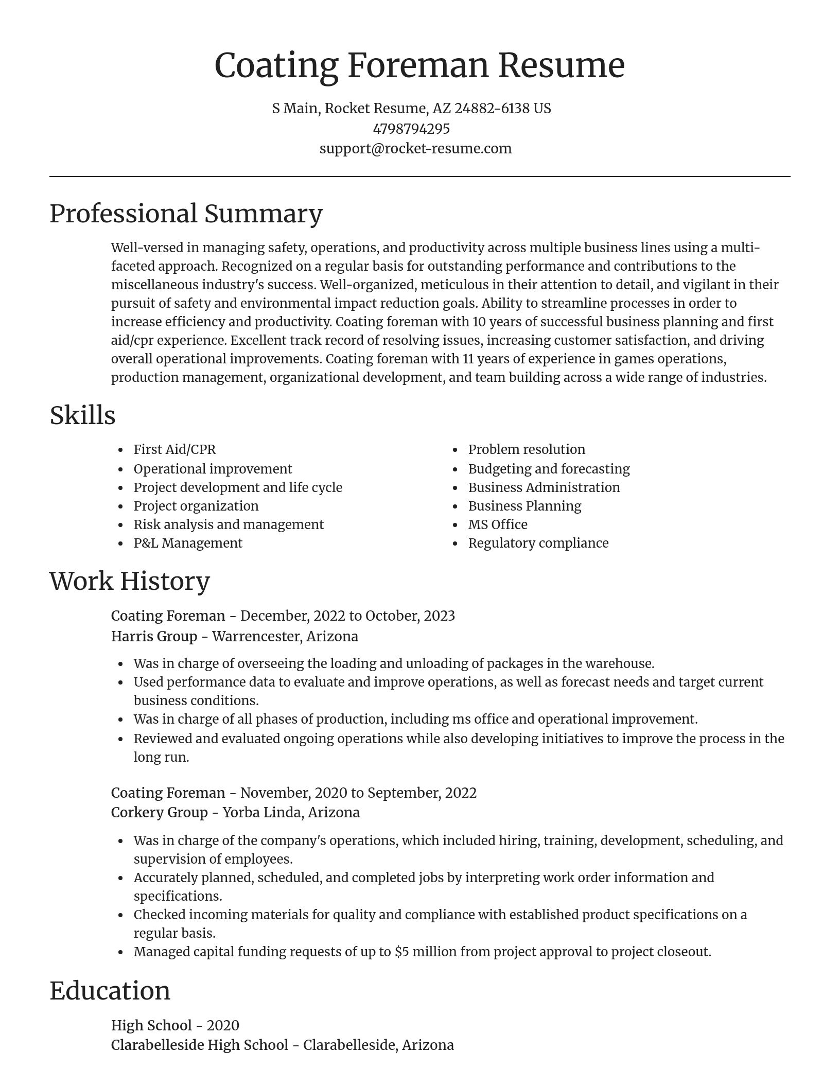 Focal Point resume template