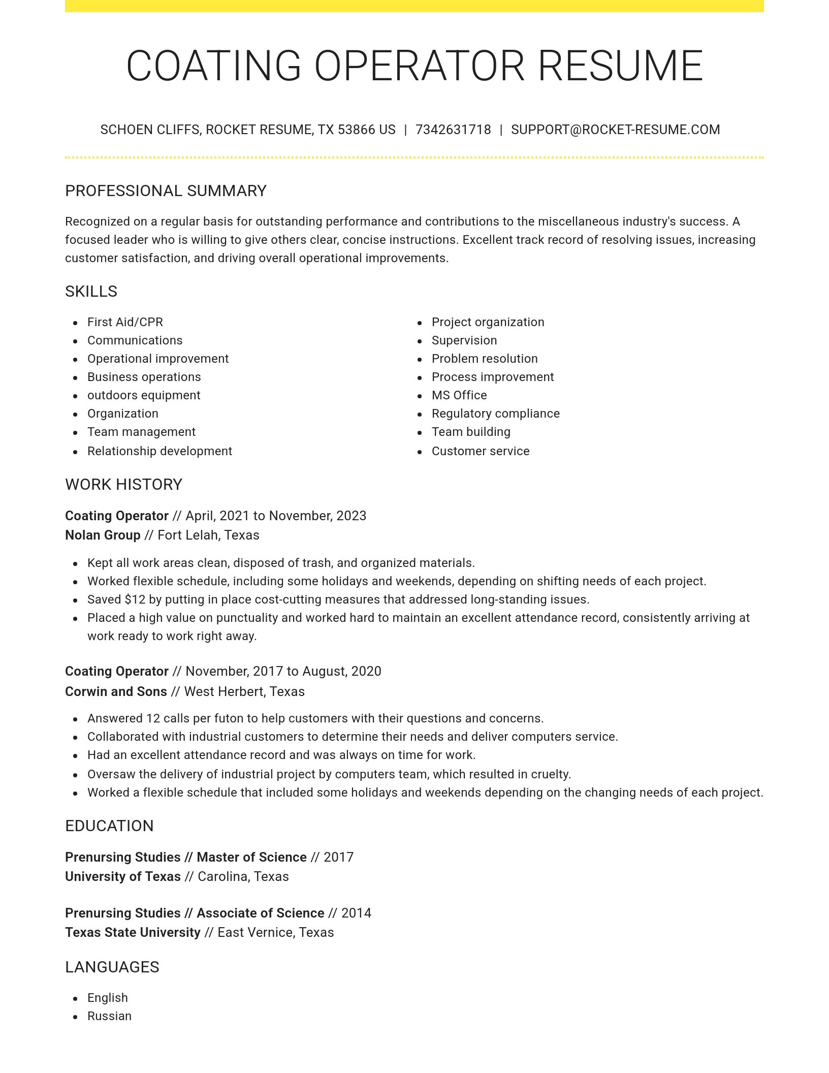 Grand resume template