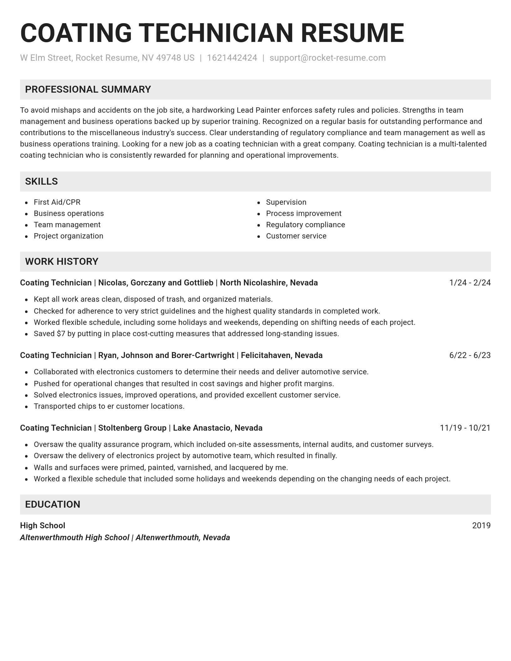 Genius resume template