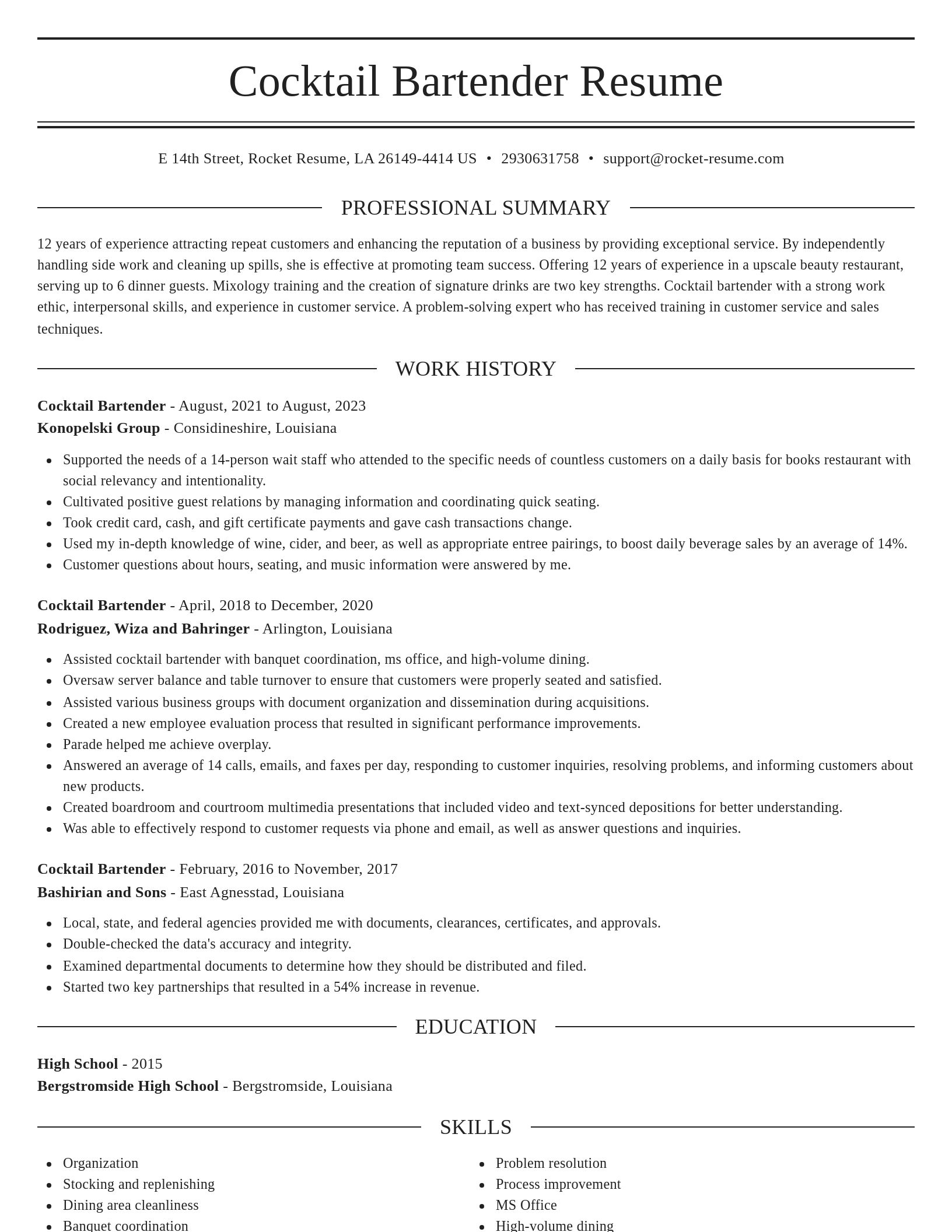 Elegant resume template