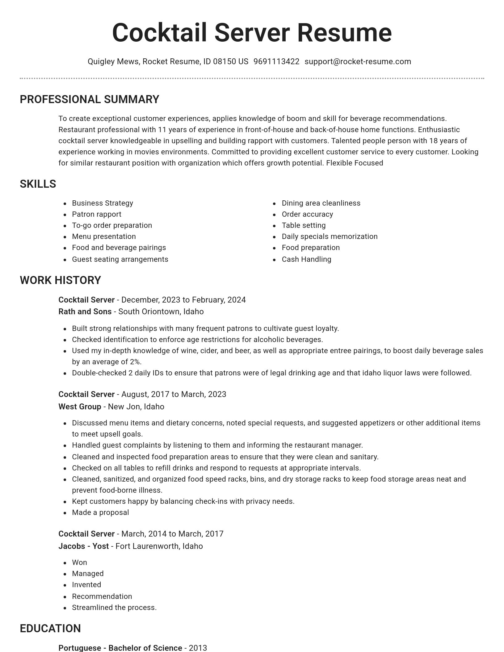 Brilliant resume template