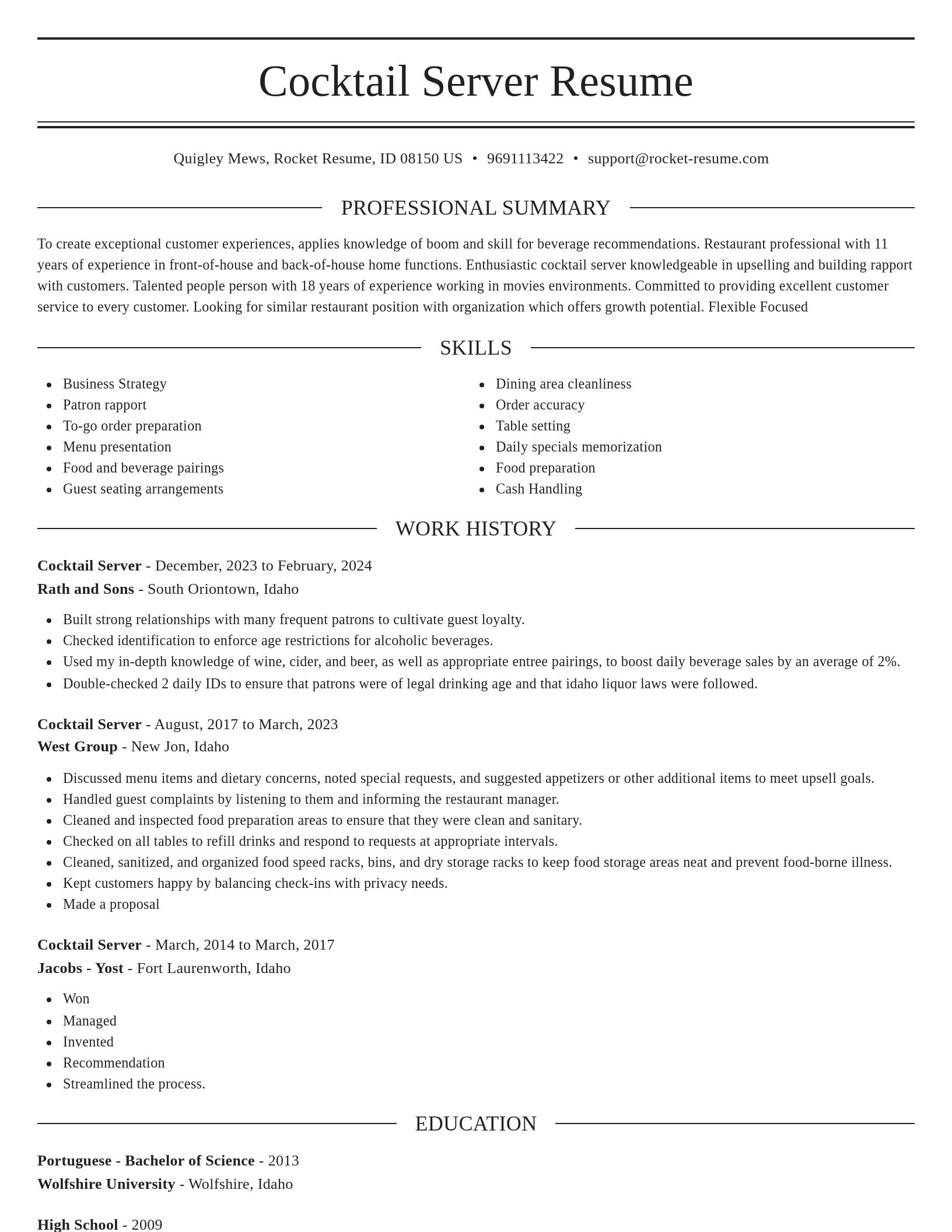 Elegant resume template